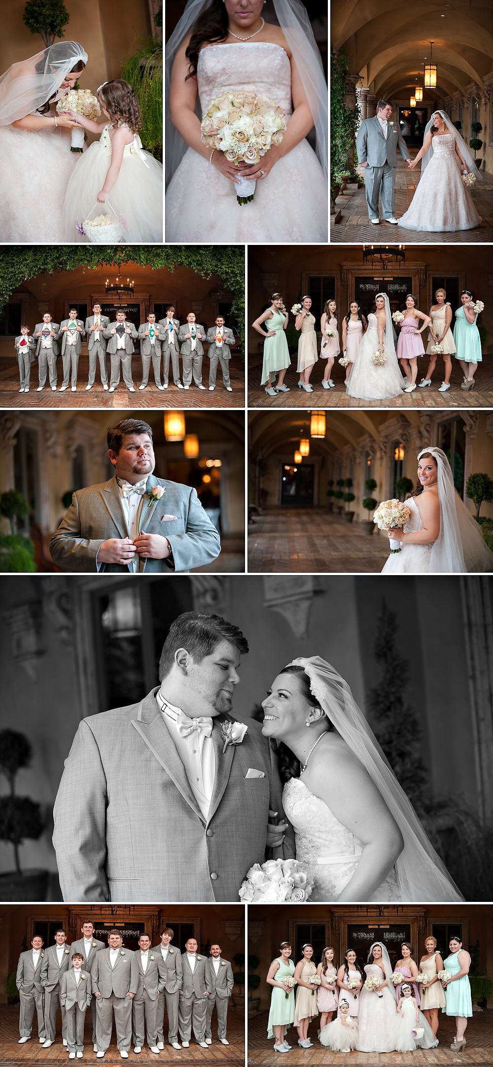 Villa Siena Wedding Bride and Groom Grey and Pink Gilbert, AZ Photographer 