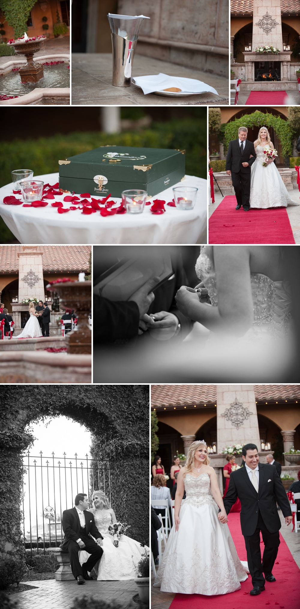 Villa Siena Arizona Wedding Bride Groom Red and Black Photographer 