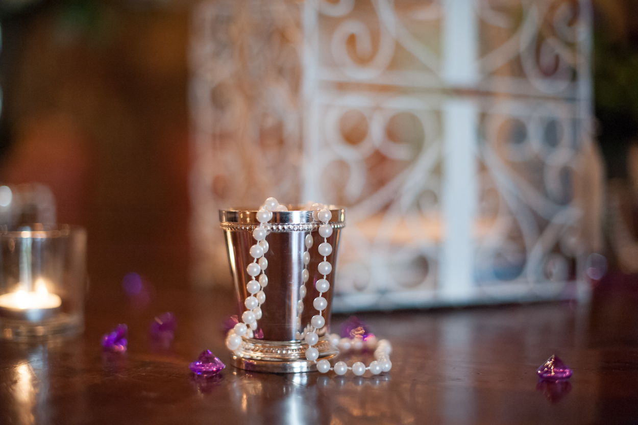 Villa Siena Wedding Decorations Purple Jewels Pearls Gilbert AZ Photographer