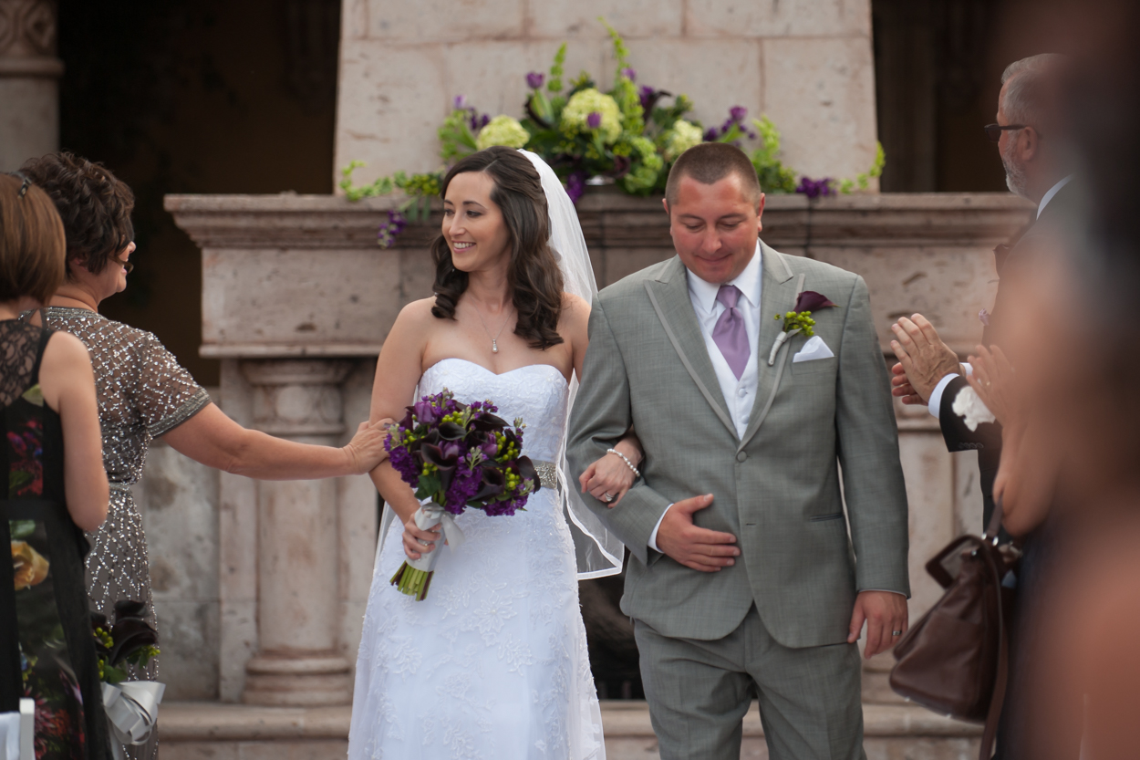 Villa Siena Wedding Bride Groom Walking Smiling Ceremony Gilbert AZ Photographer