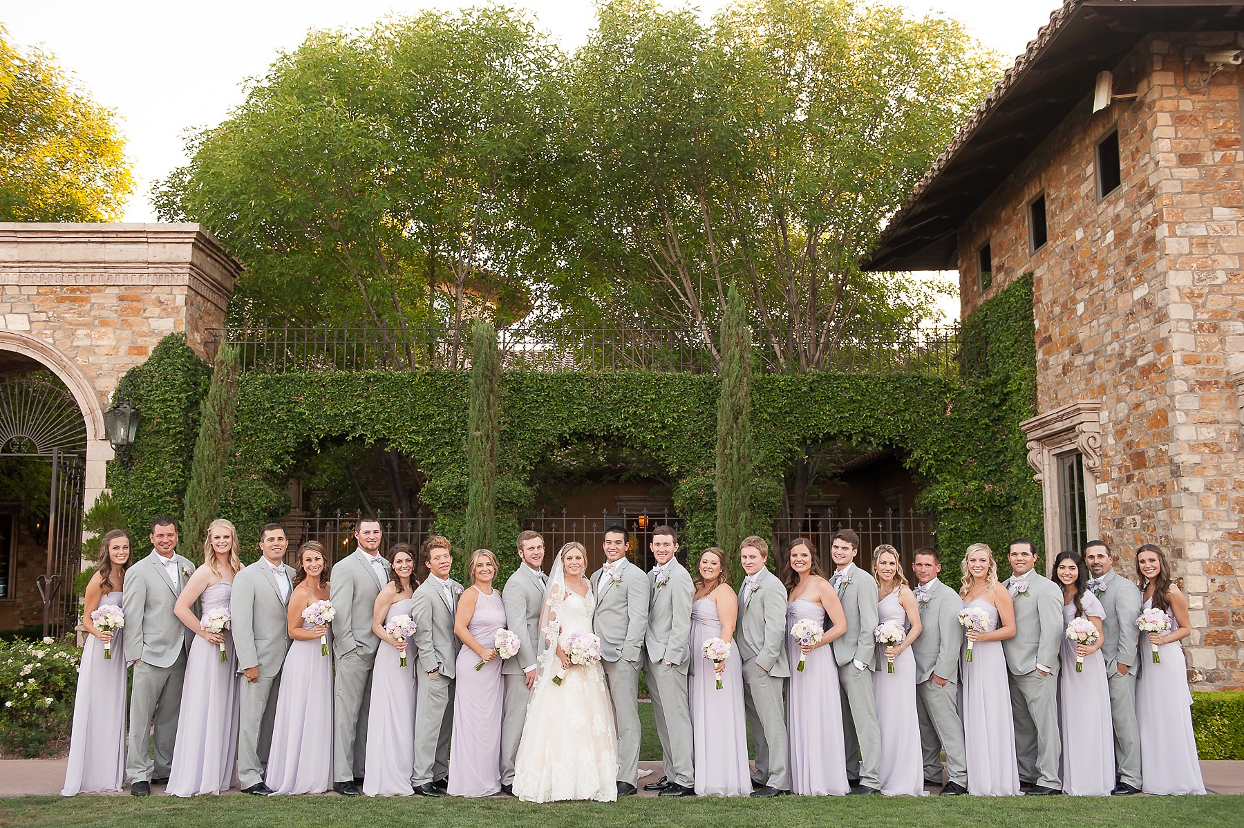Villa Siena purple wedding photo