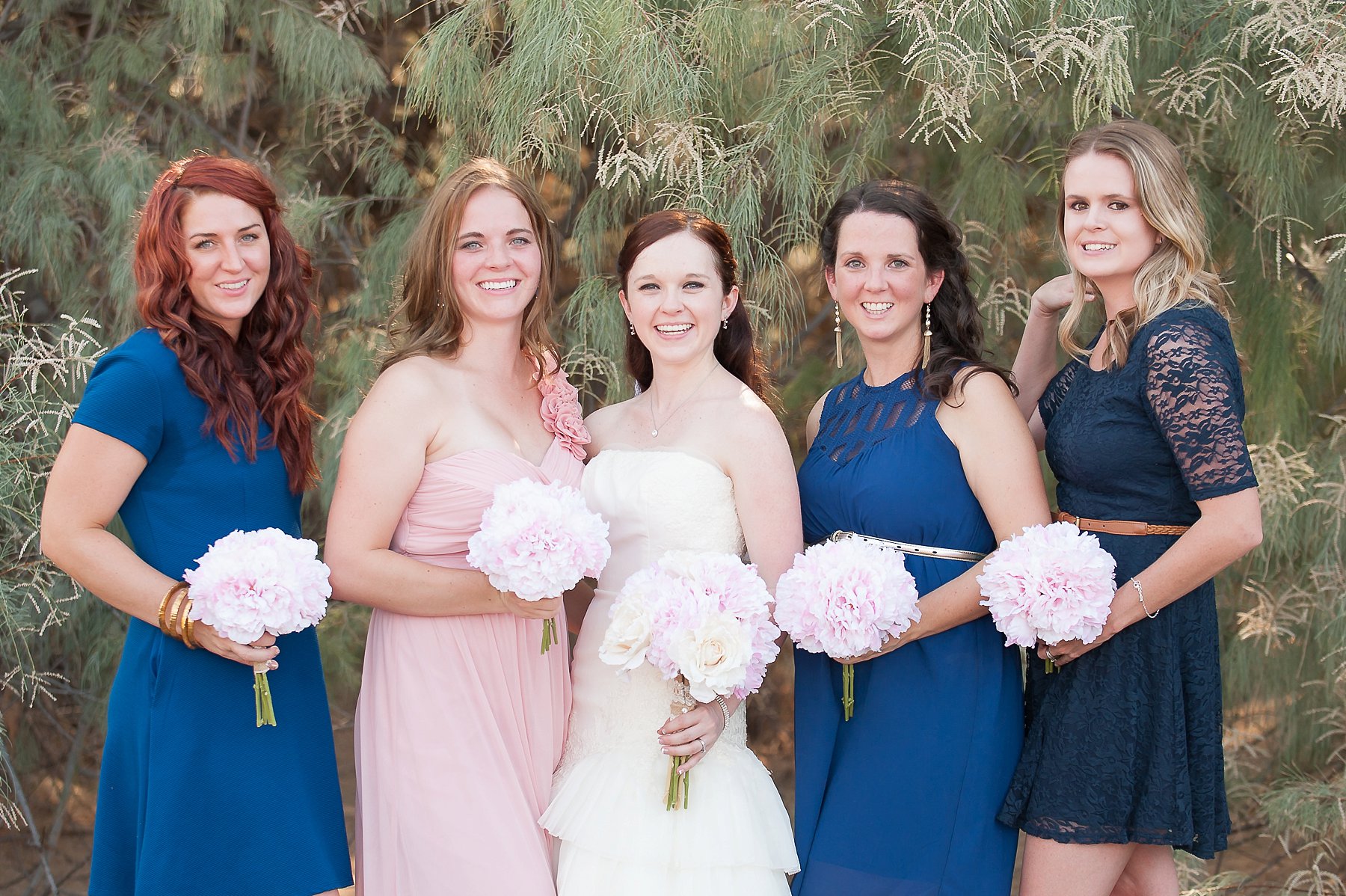 Pink blue wedding