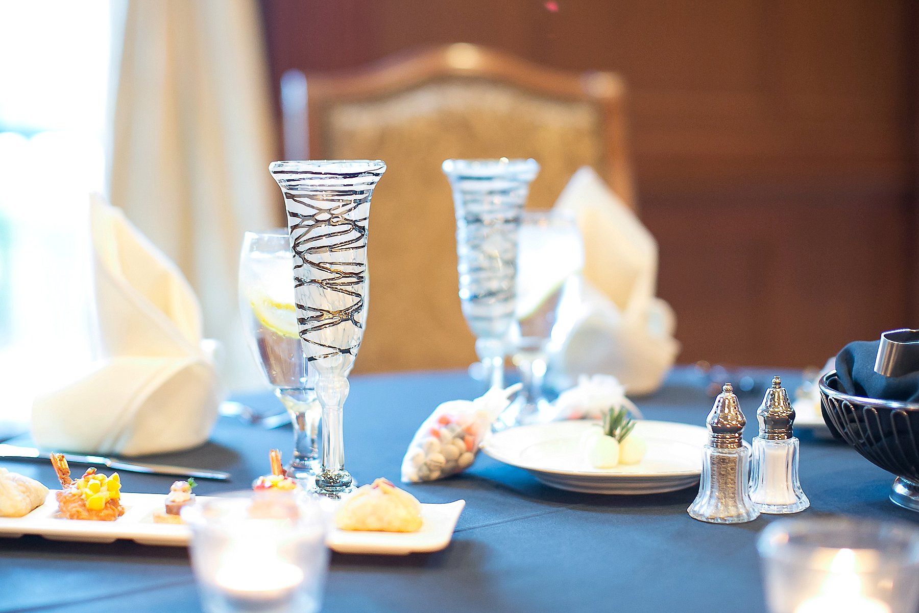 Villa Siena Wedding Reception Sweetheart Table Glassware Photo