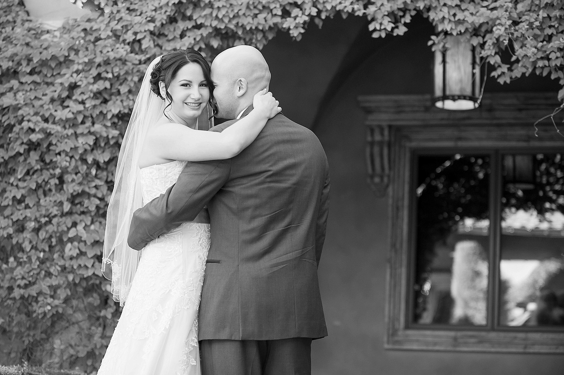Villa Siena Wedding Hugging Bride Groom Gilbert AZ Photo