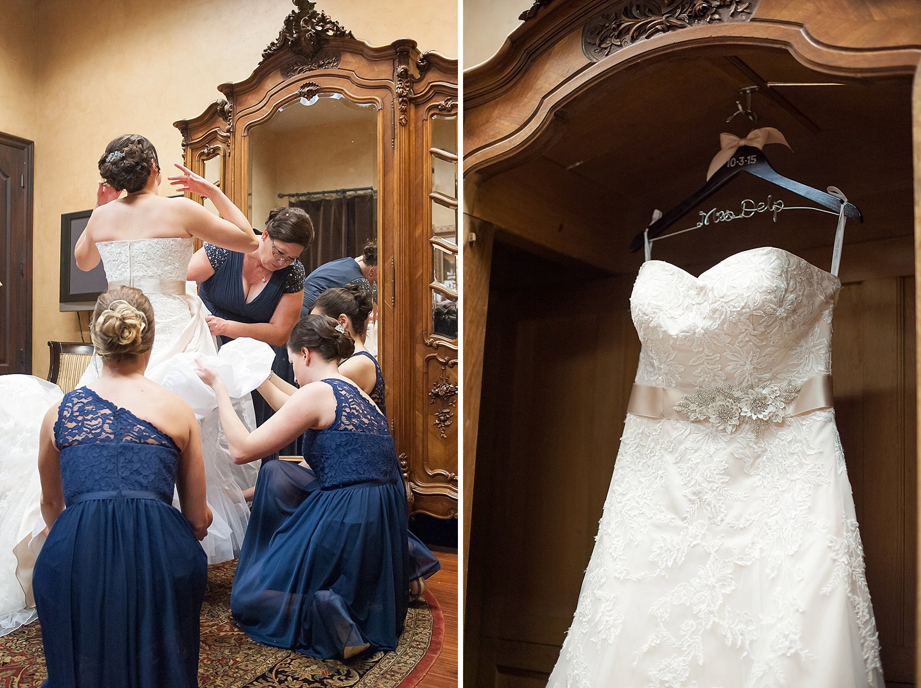 Villa Siena Wedding Bride Dressing Gown Gilbert AZ Photo