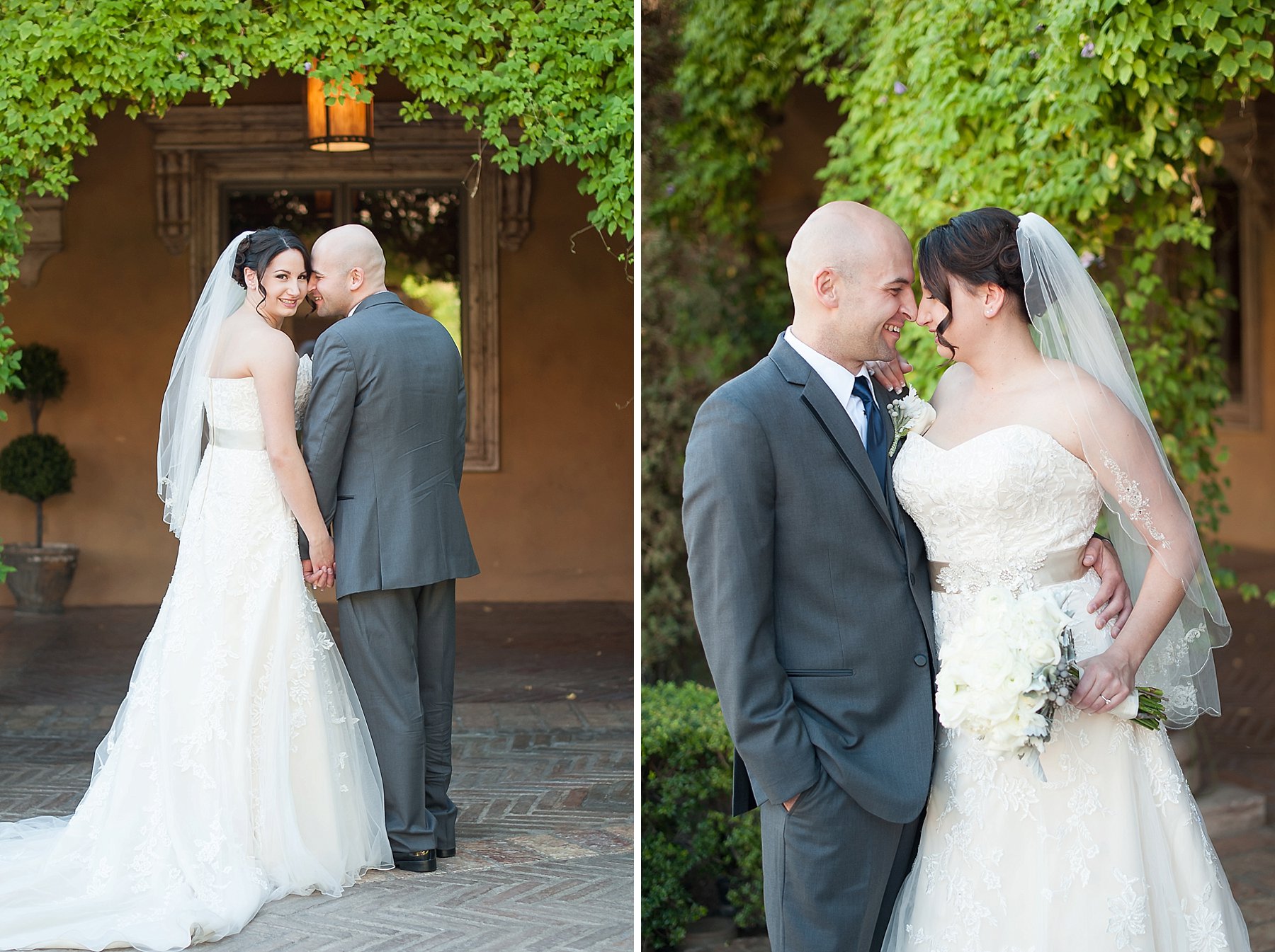 Villa Siena Wedding Bride Groom Embracing Gilbert AZ Photo