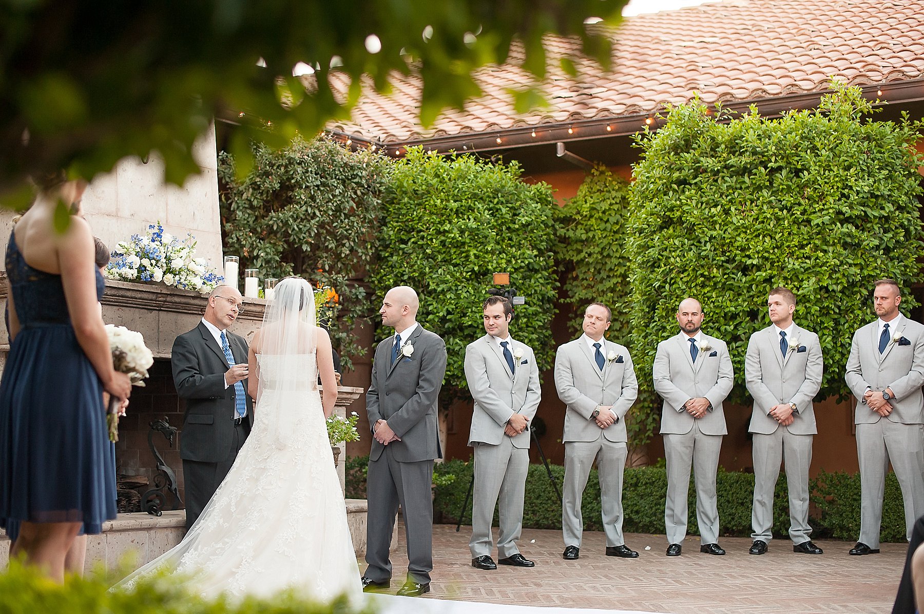 Villa Siena Wedding Bride Ceremony Vows Gilbert AZ Photo