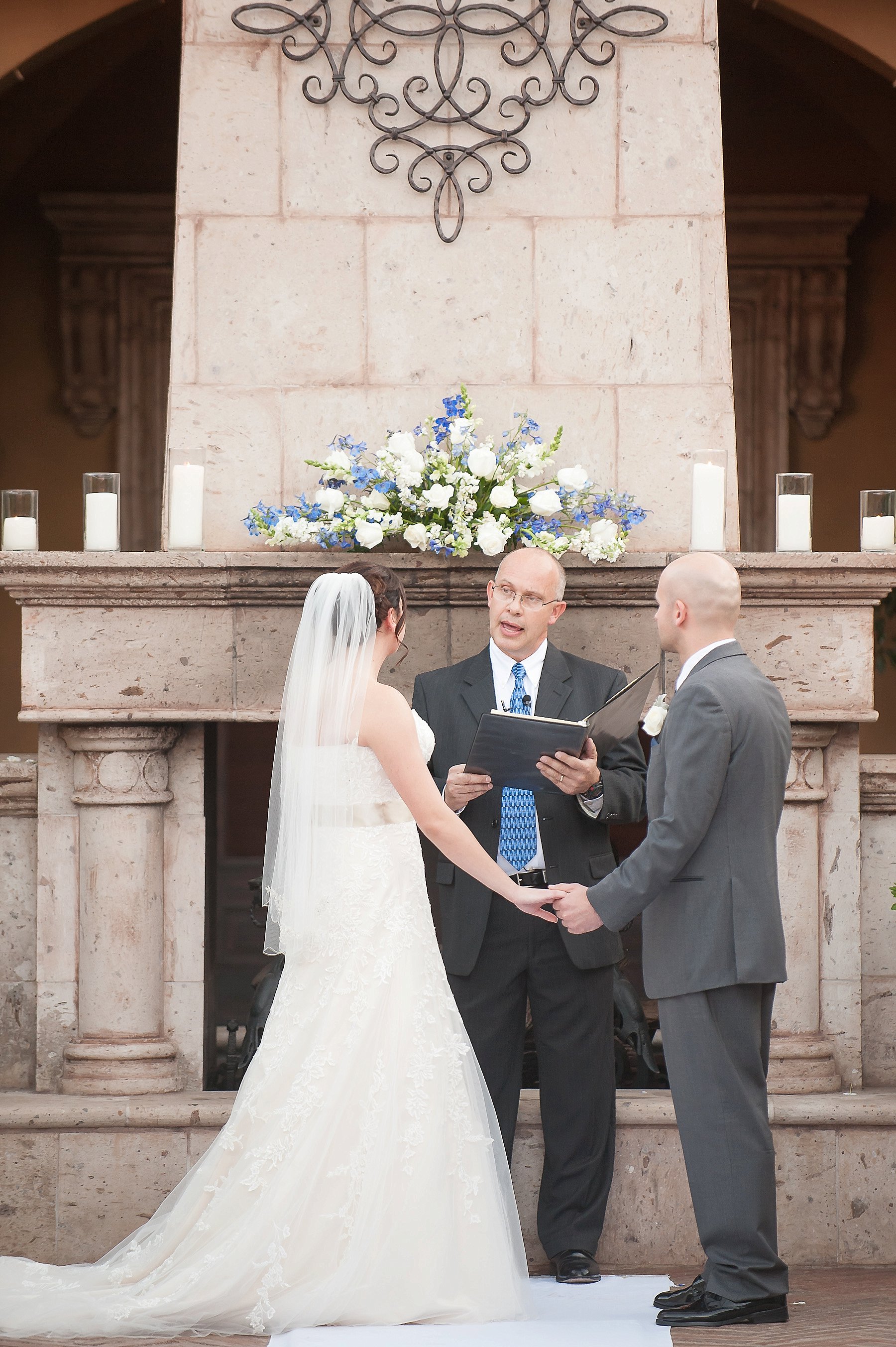 Villa Siena Wedding Bride Groom Ceremony Vows Gilbert AZ Photo