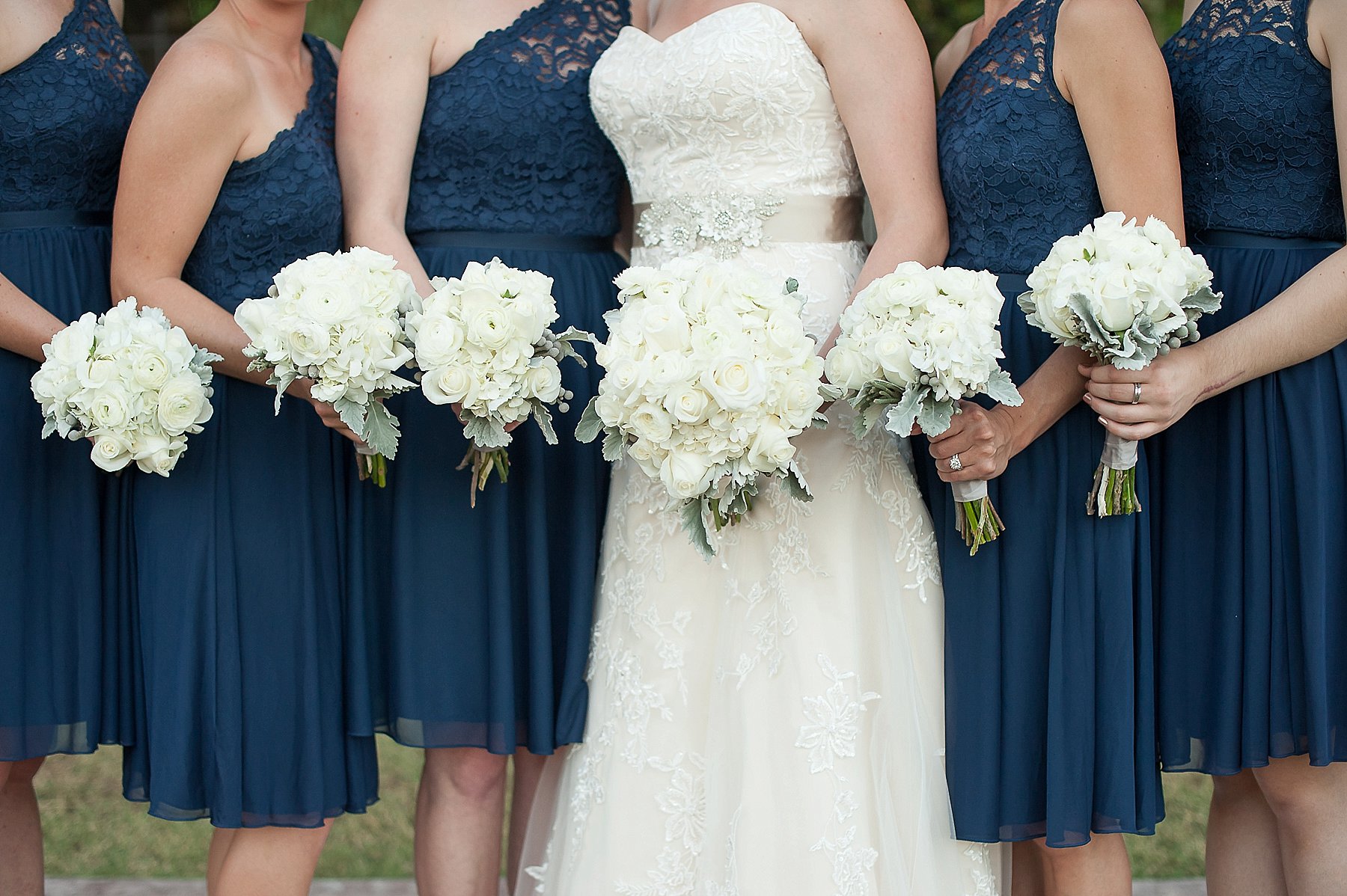 Villa Siena Navy & Grey Wedding Bridesmaids Bouquet Navy Gilbert AZ Photo