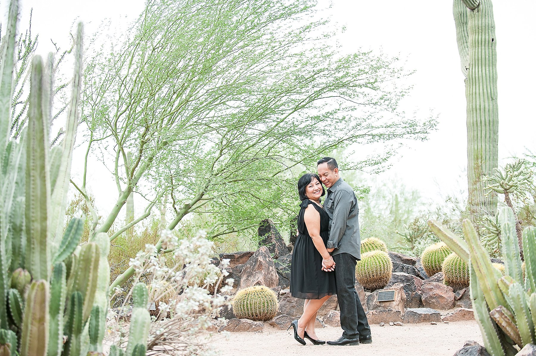 Desert Botanical Garden Engagement Couple Portrait Phoenix Arizona Photo