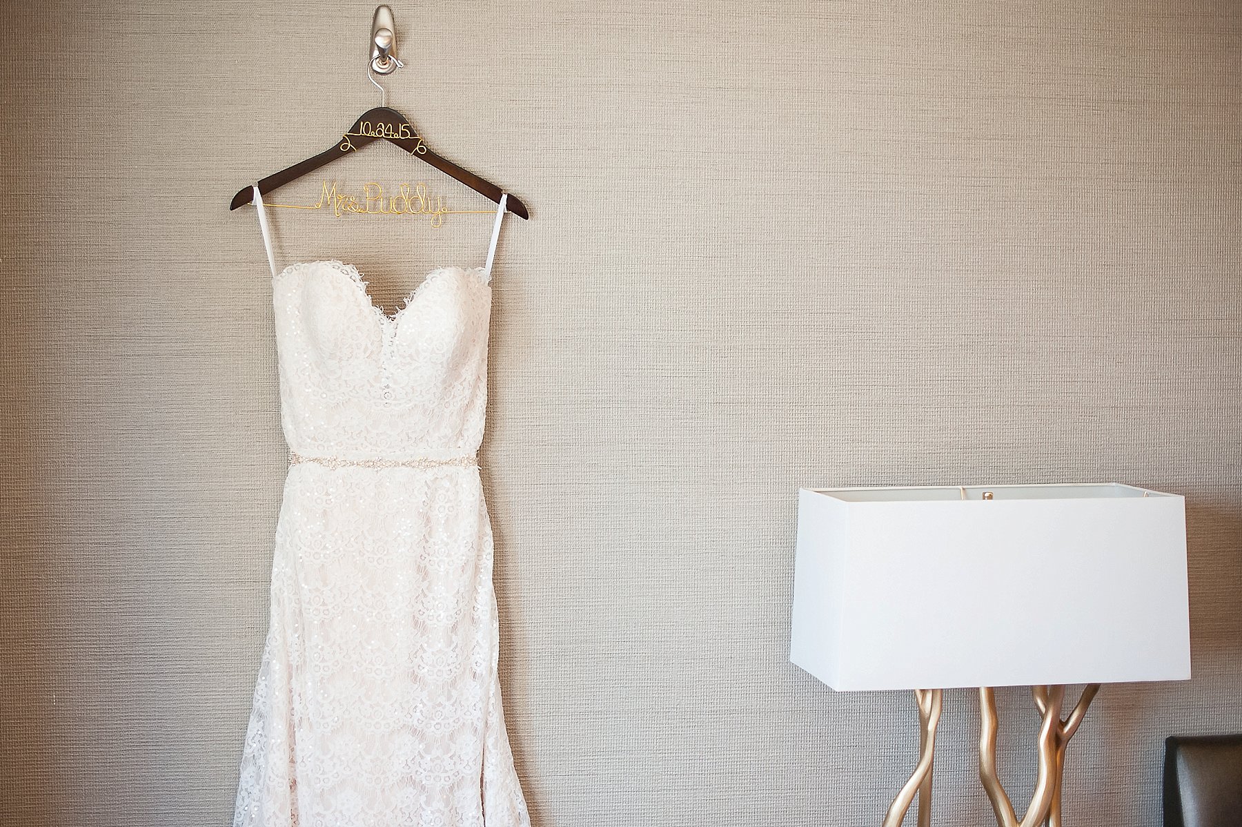 Hotel Palomar Wedding Bride Gown Hanger Arizona Photo