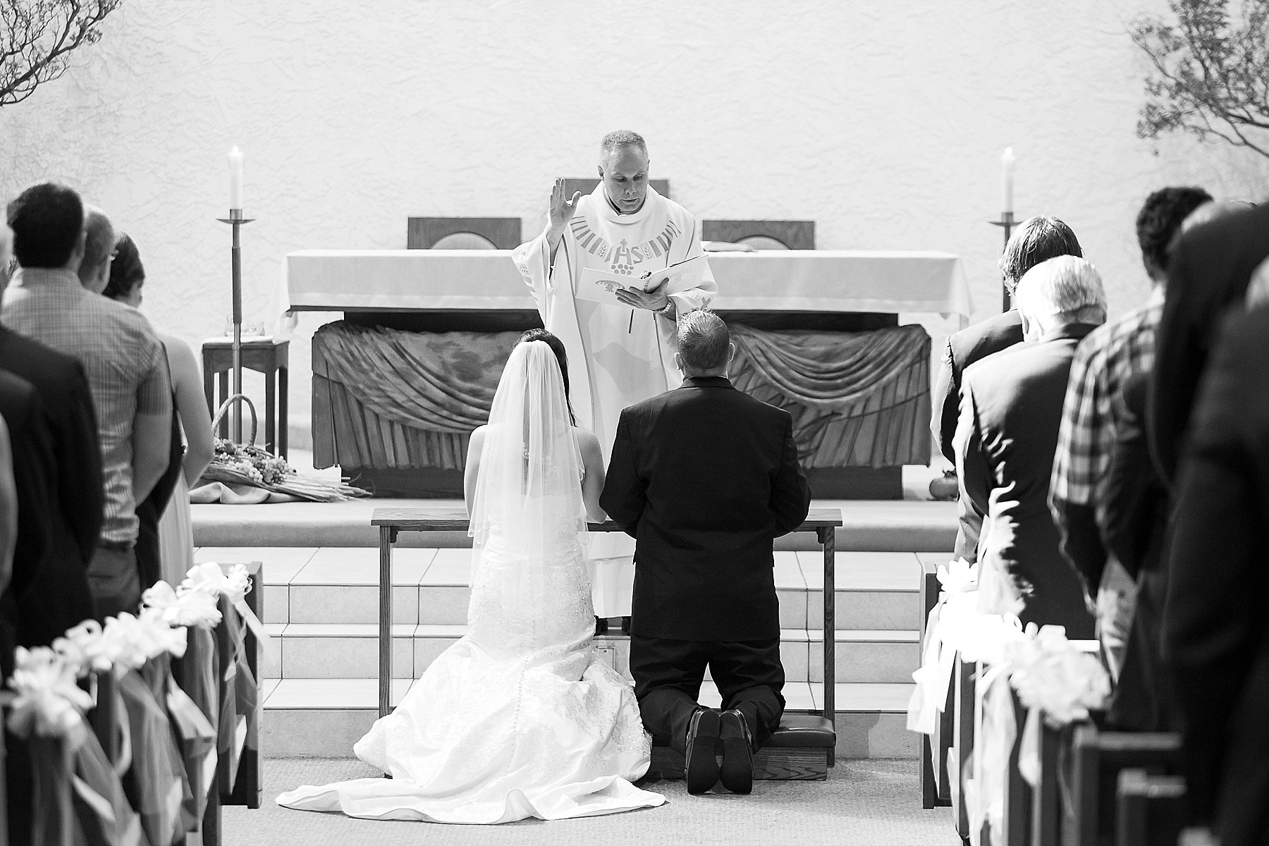 Our Lady Perpetual Help Scottsdale Wedding Ceremony Bride Groom Vows Arizona Photo