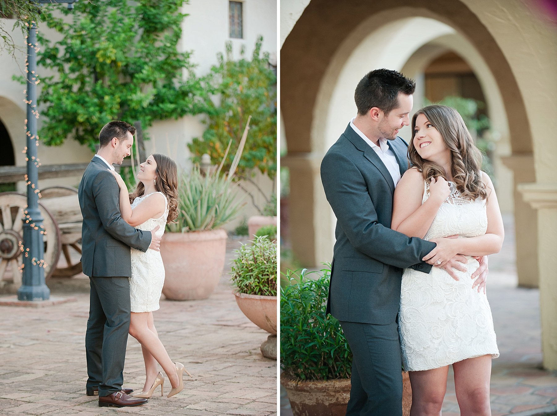 Scottsdale Desert Engagement Couple Holding Each Other Arizona Photo