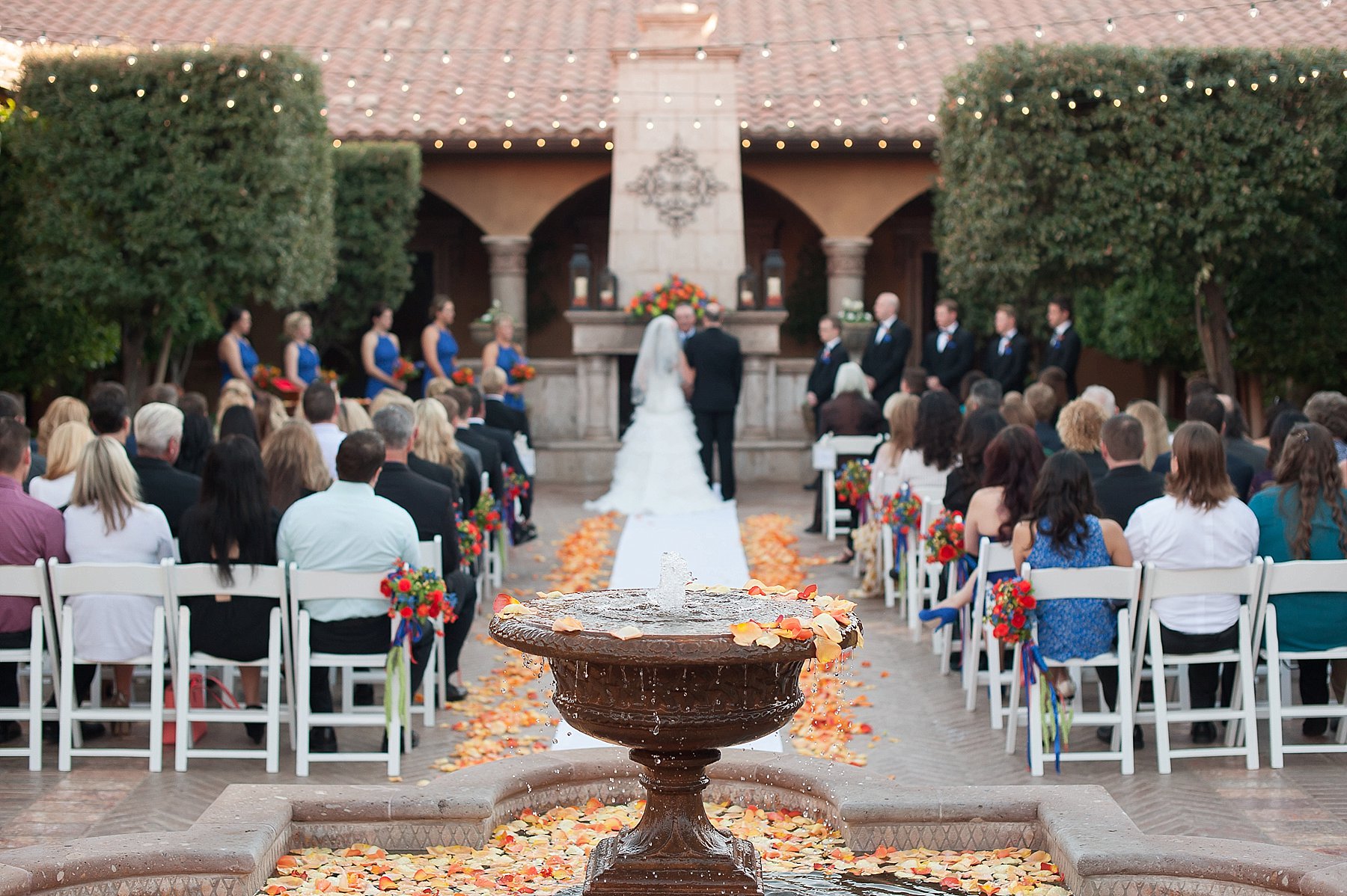 Villa Siena Wedding Ceremony Couple Vows Gilbert Arizona Photo