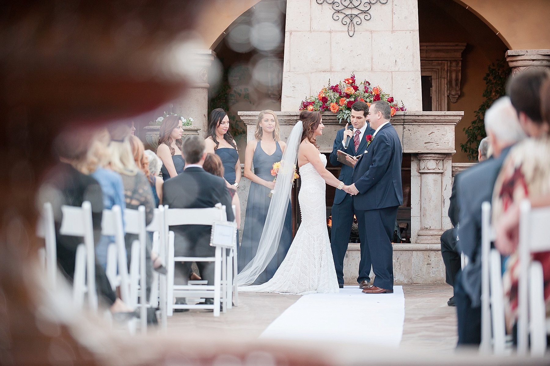 Romantic Villa Siena Wedding Ceremony Bride Groom Vows Matt Nathanson Gilbert Arizona Photo