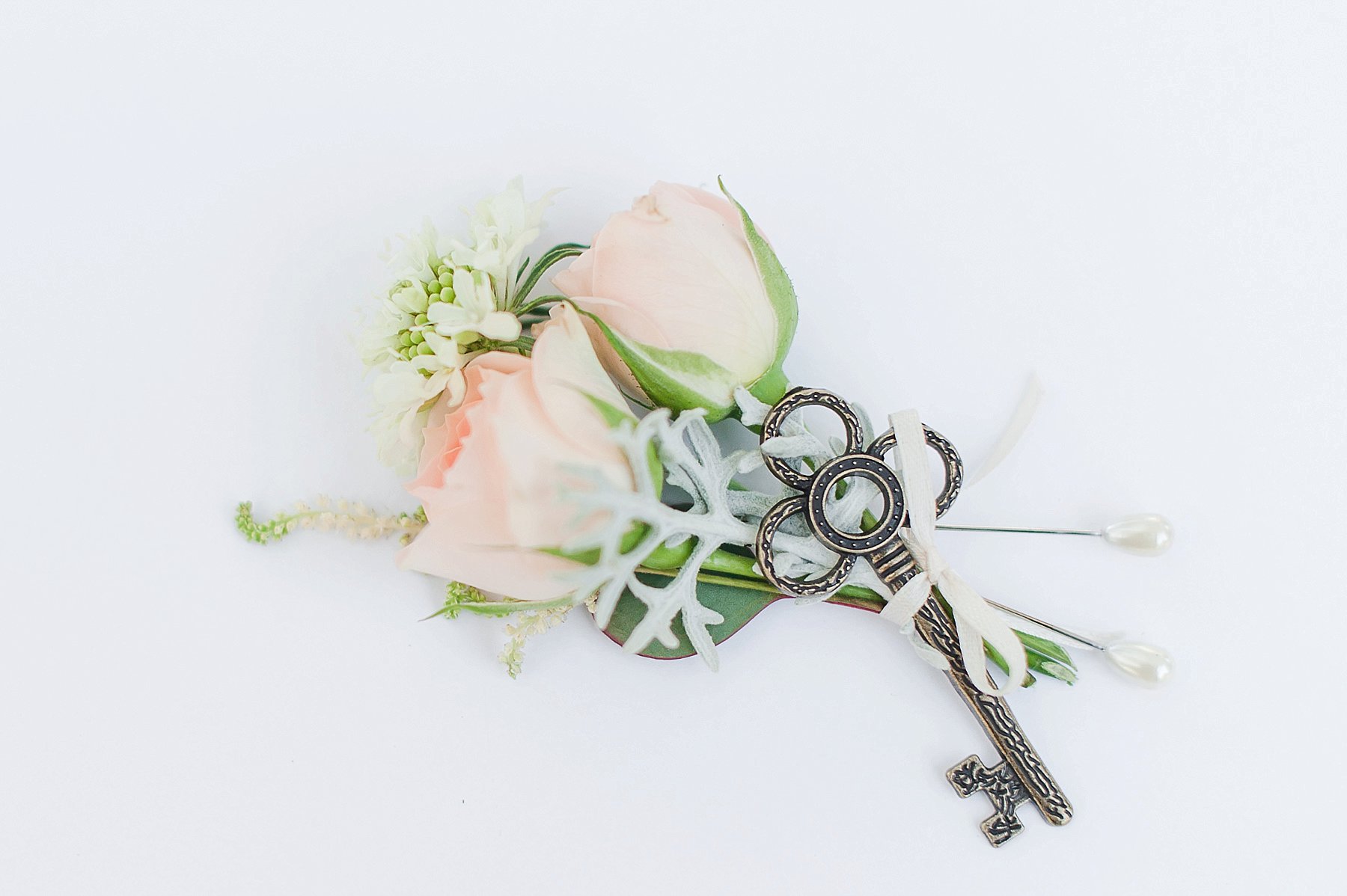 Secret Garden Wedding Boutineer Vintage key Phoenix Arizona Photo
