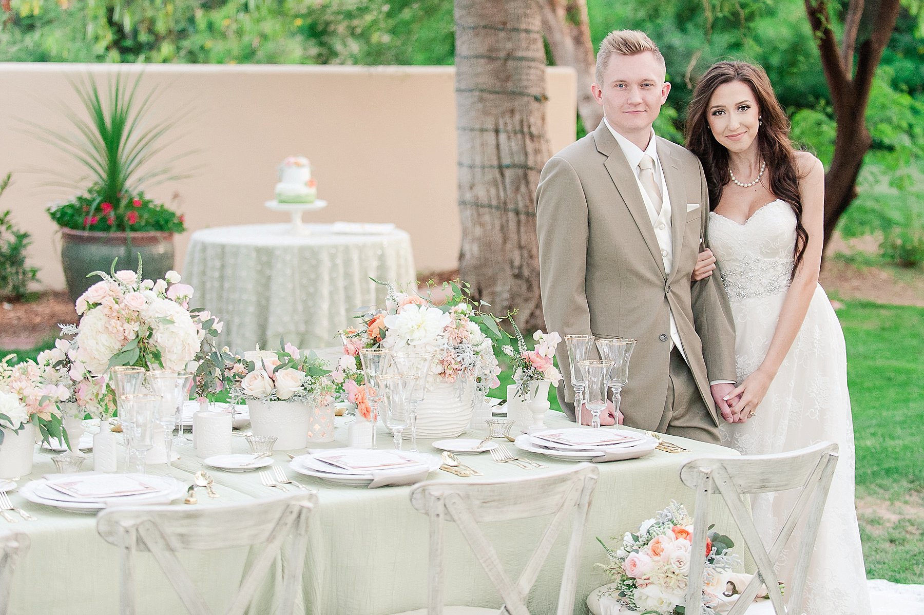 Secret Garden Wedding Bride Groom Tablescape Phoenix Arizona Photo
