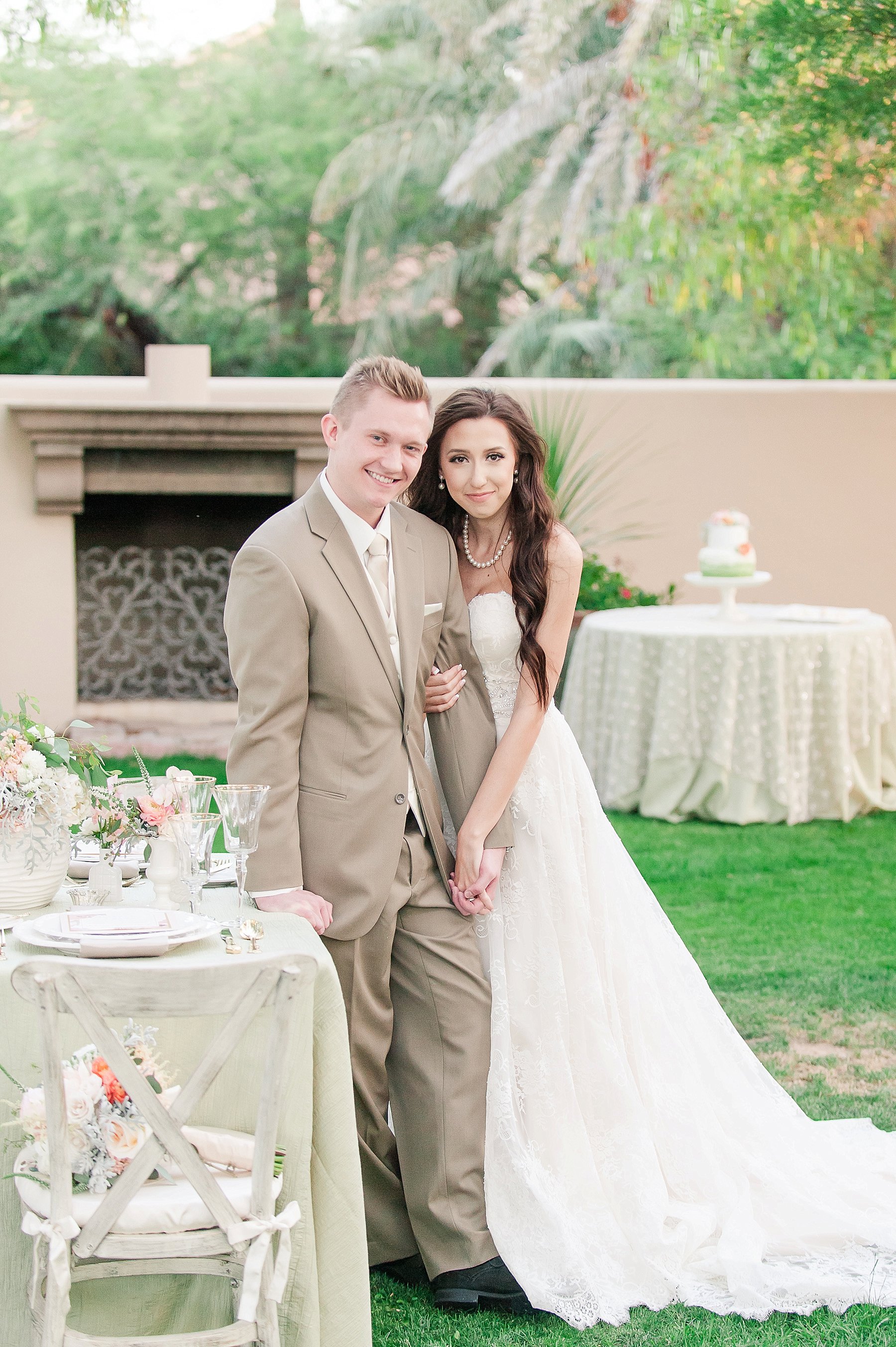 Secret Garden Wedding Bride Groom Tablescape Phoenix Arizona Photo