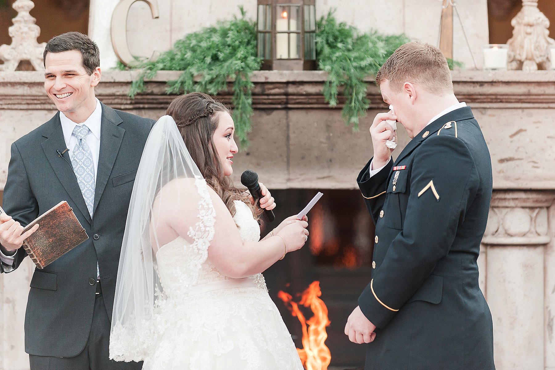 Villa Siena Military Wedding Ceremony Tears Phoenix Arizona Photo