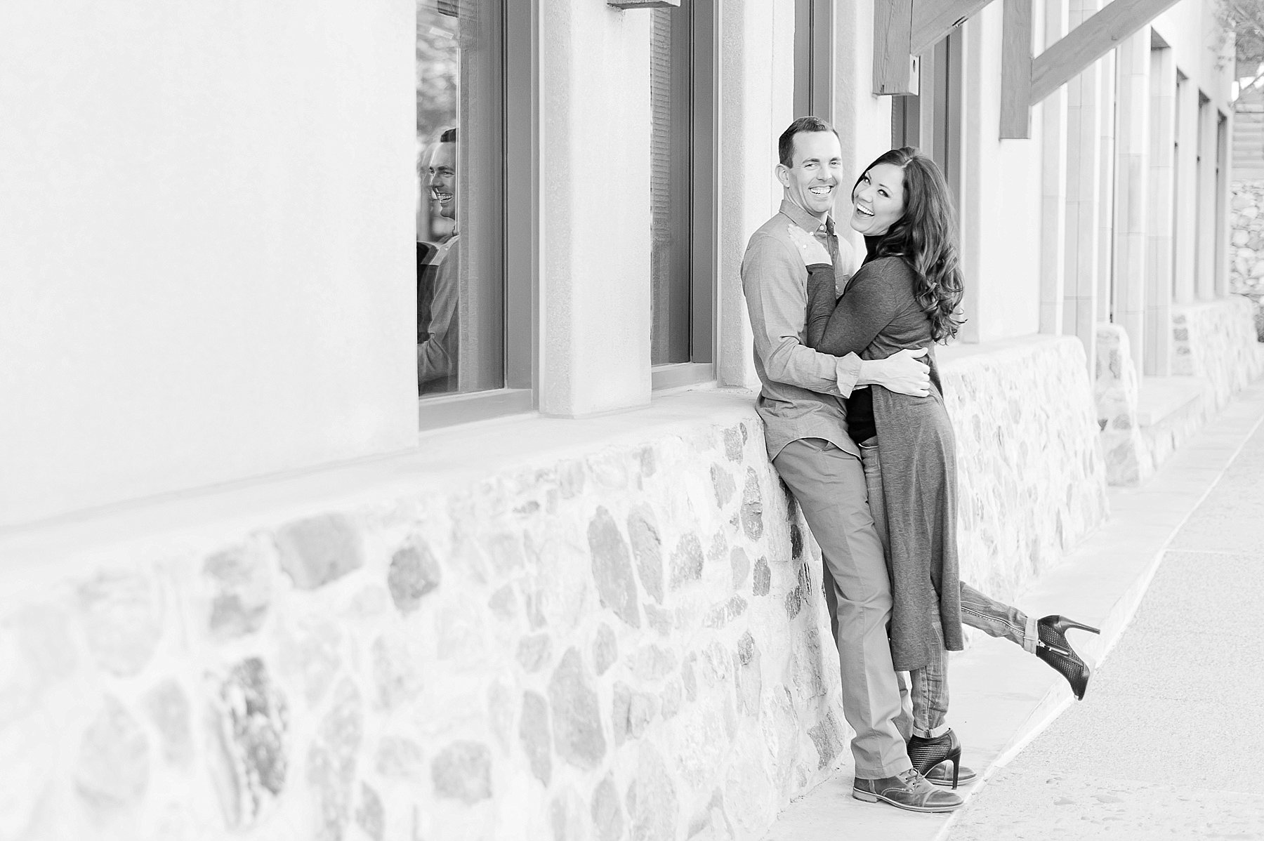 Scottsdale Desert Engagement Couple Laughing Arizona Photo