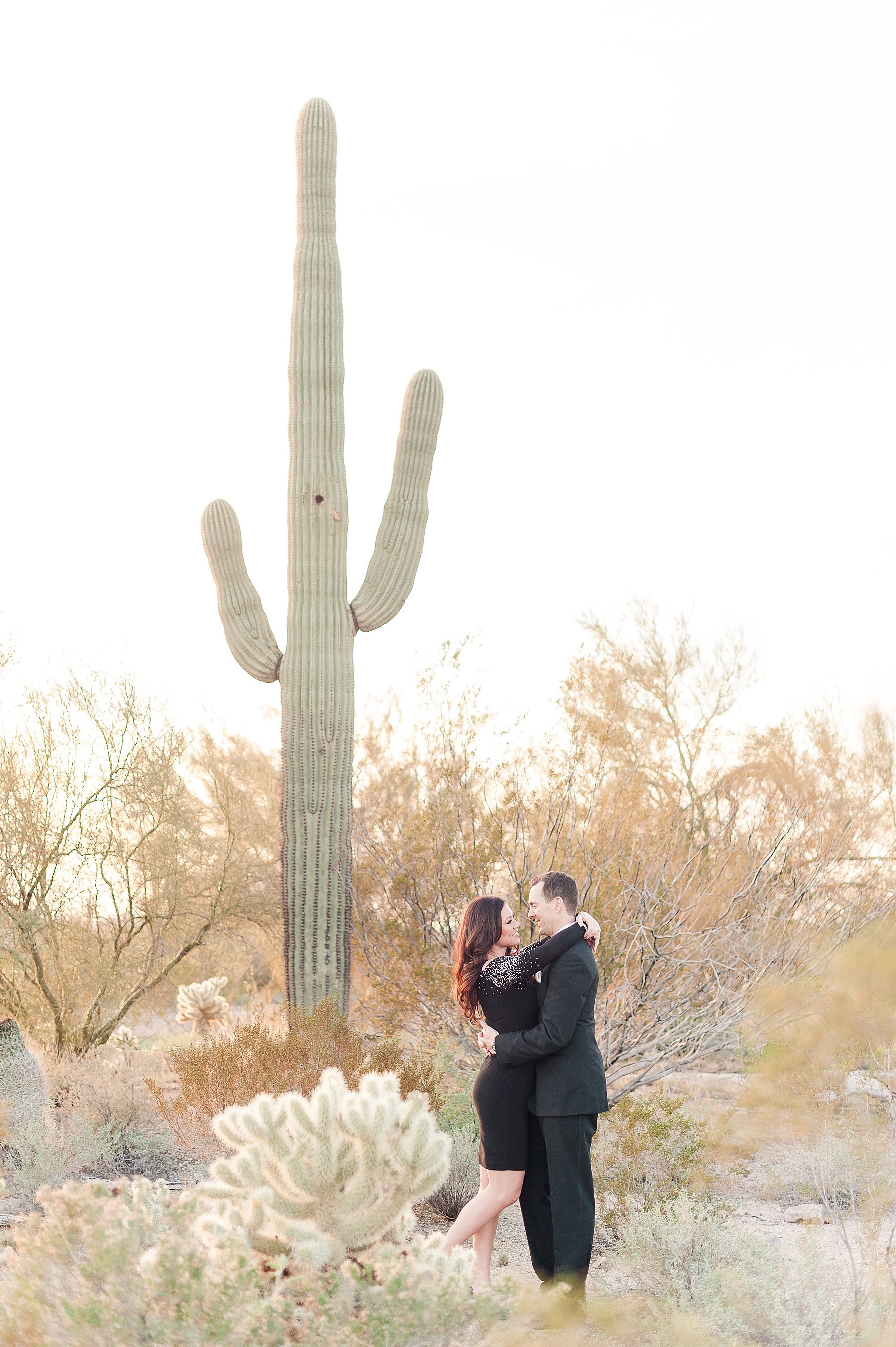 Scottsdale Desert Engagement Romantic Couple Arizona Photo