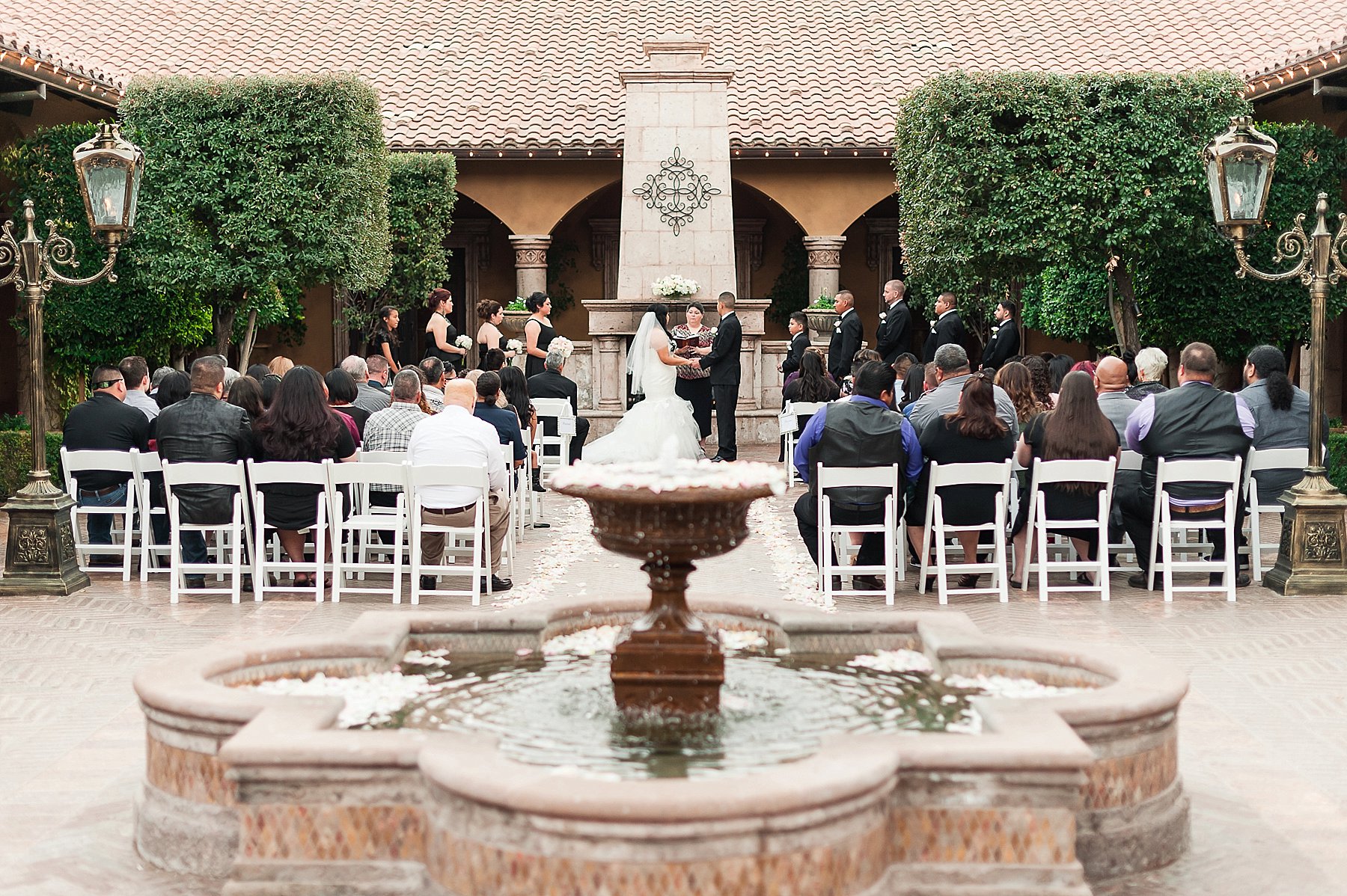 Blush Wedding Ceremony Villa Siena Gilbert Arizona Photo
