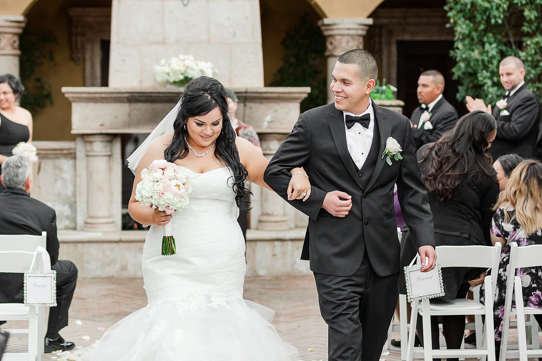 Blush Wedding Ceremony Husband and Wife Villa Siena Gilbert Arizona Photo