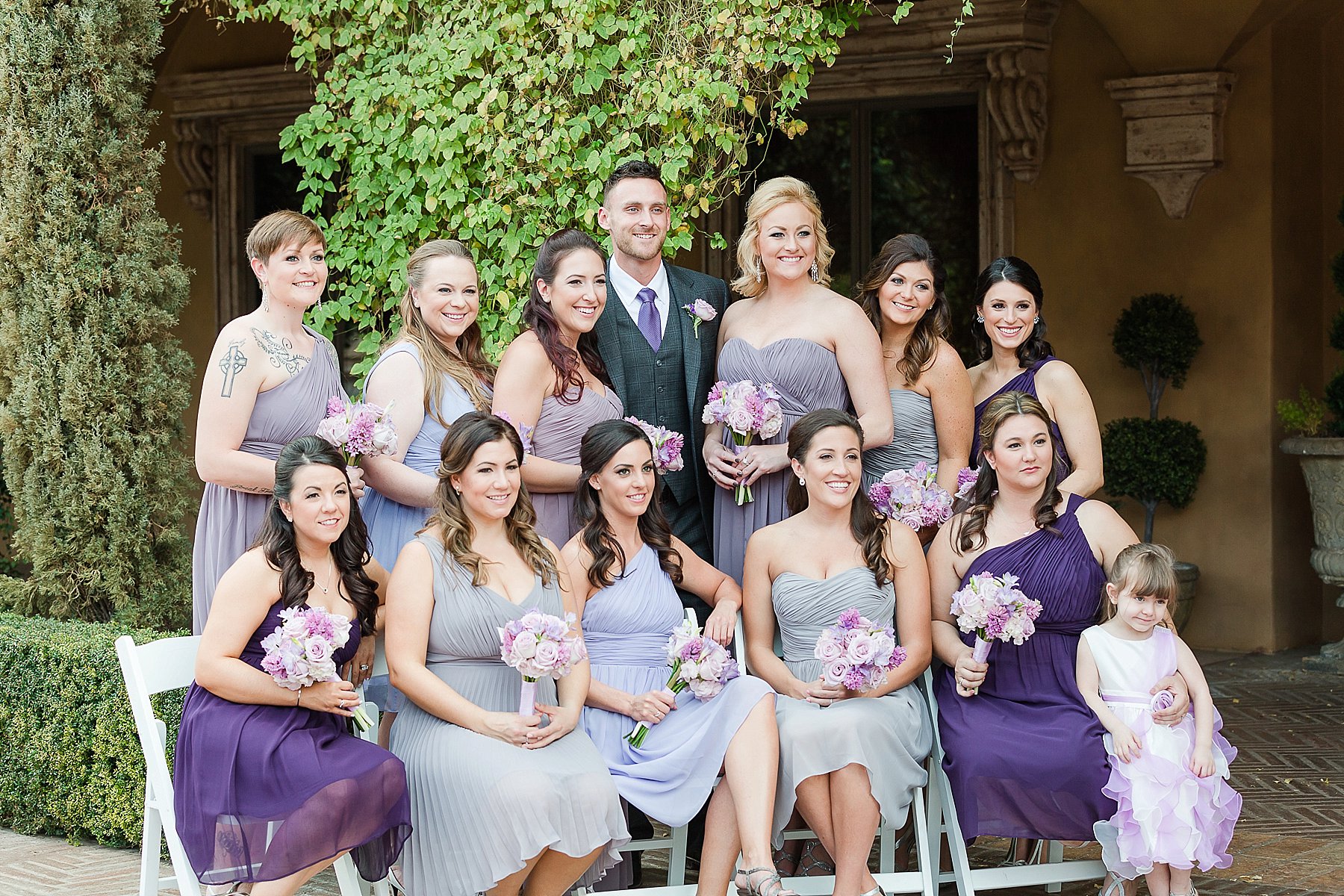 Villa Siena Middlebrooks Dell Wedding Groom Bridesmaids Phoenix Arizona Photo