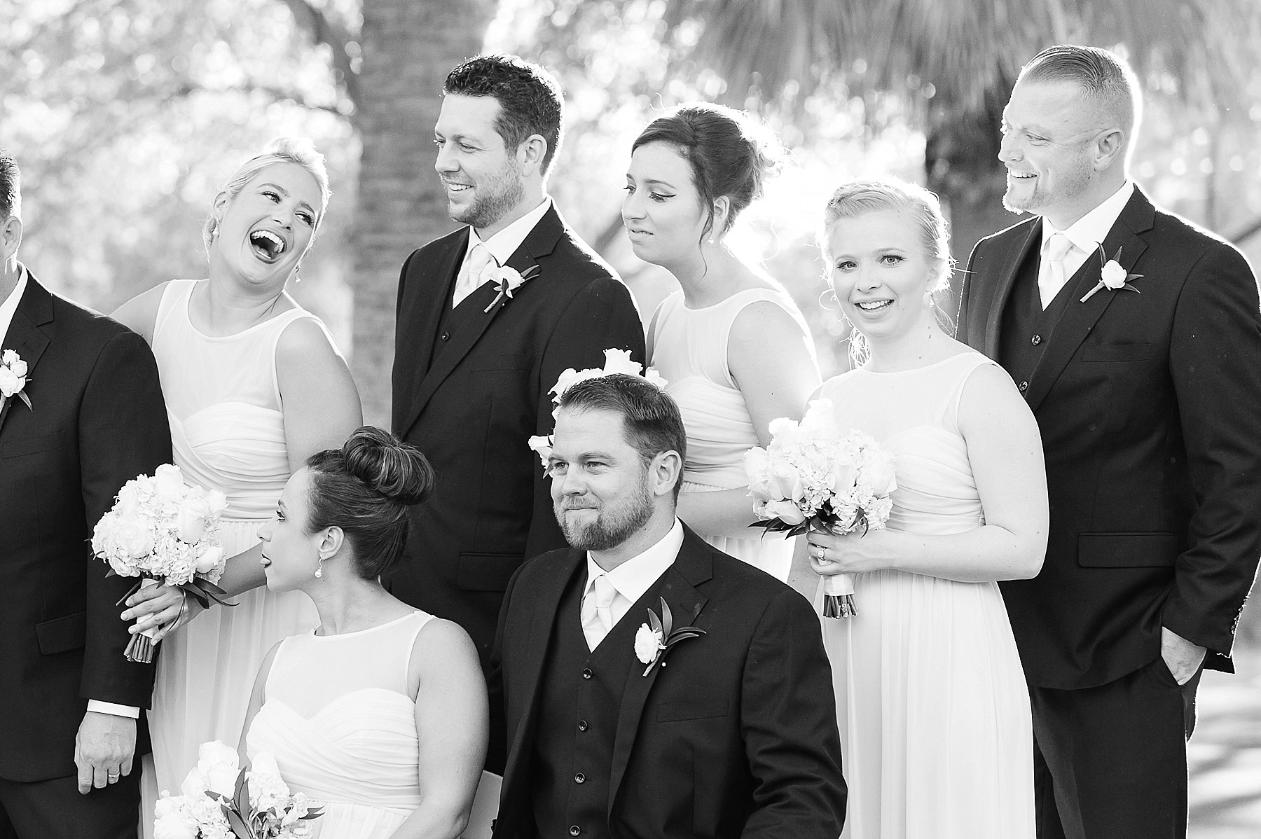 Secret Garden Wedding Bridal party laughing Phoenix Arizona Photo