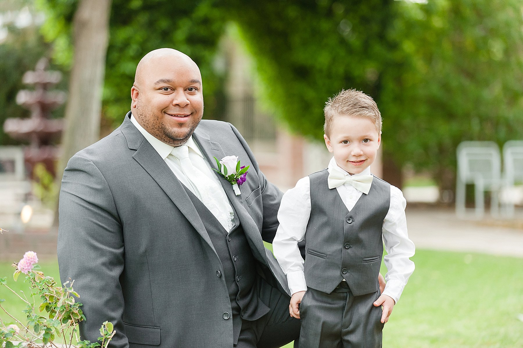 Old Town Wedding Center Groom with Ring Bearer Peoria AZ Photo