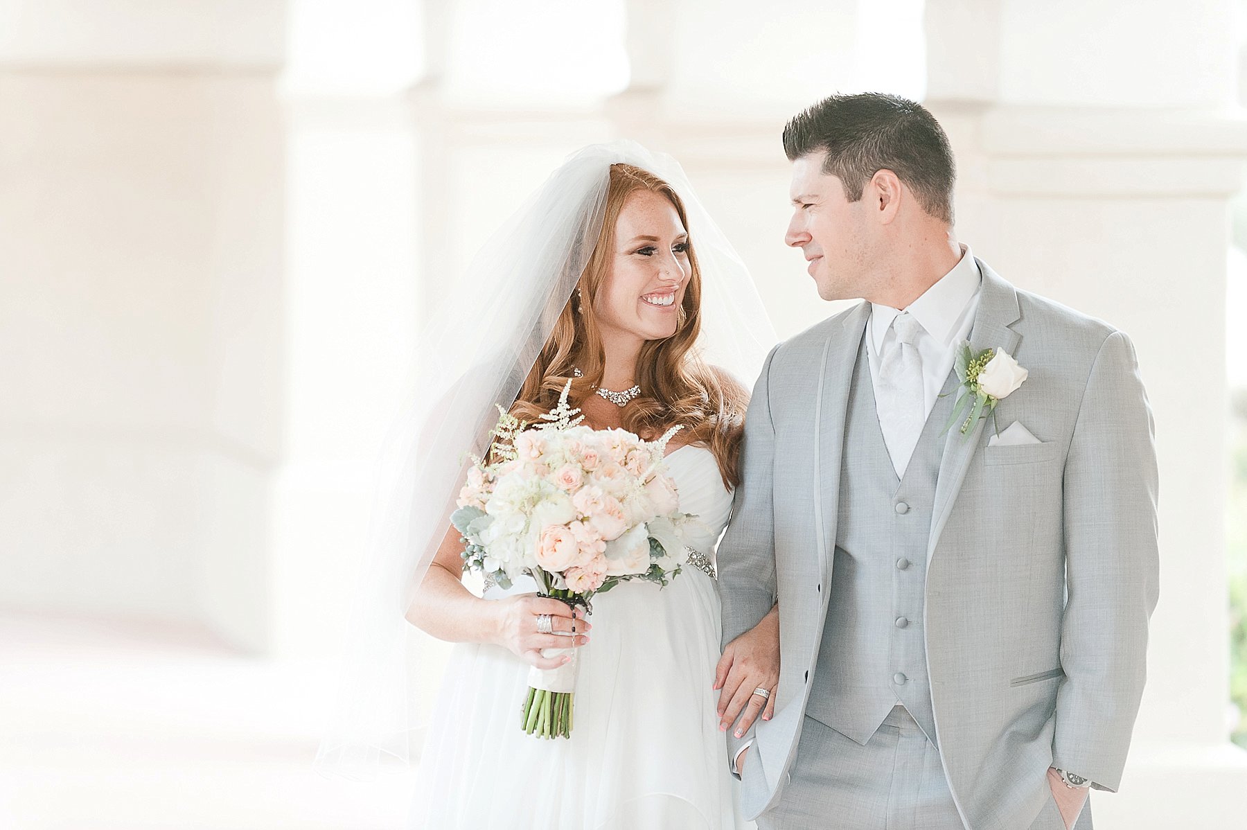 St Andrew the Apostle Church Wedding Couple by Arches Chandler AZ Photo