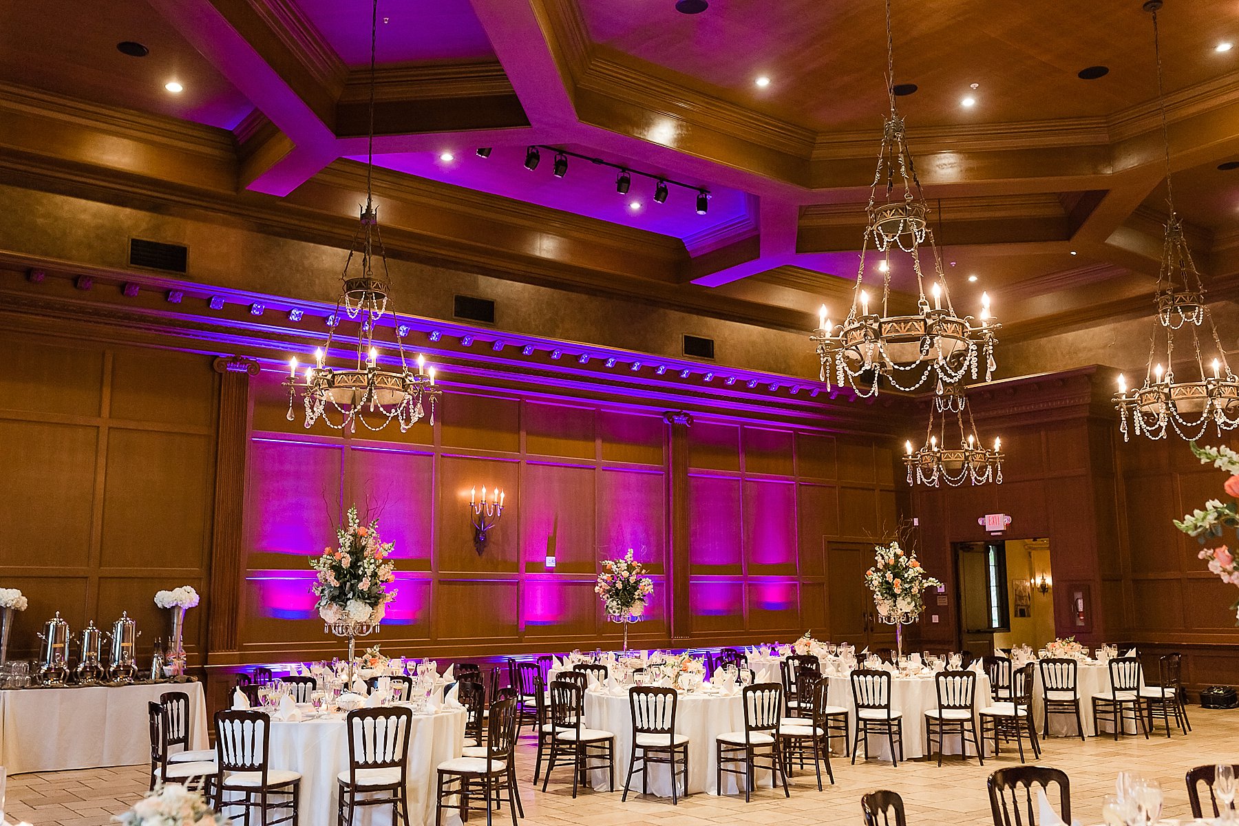 Villa Siena Wedding Reception Ballroom Purple Uplighting Gilbert AZ Photo