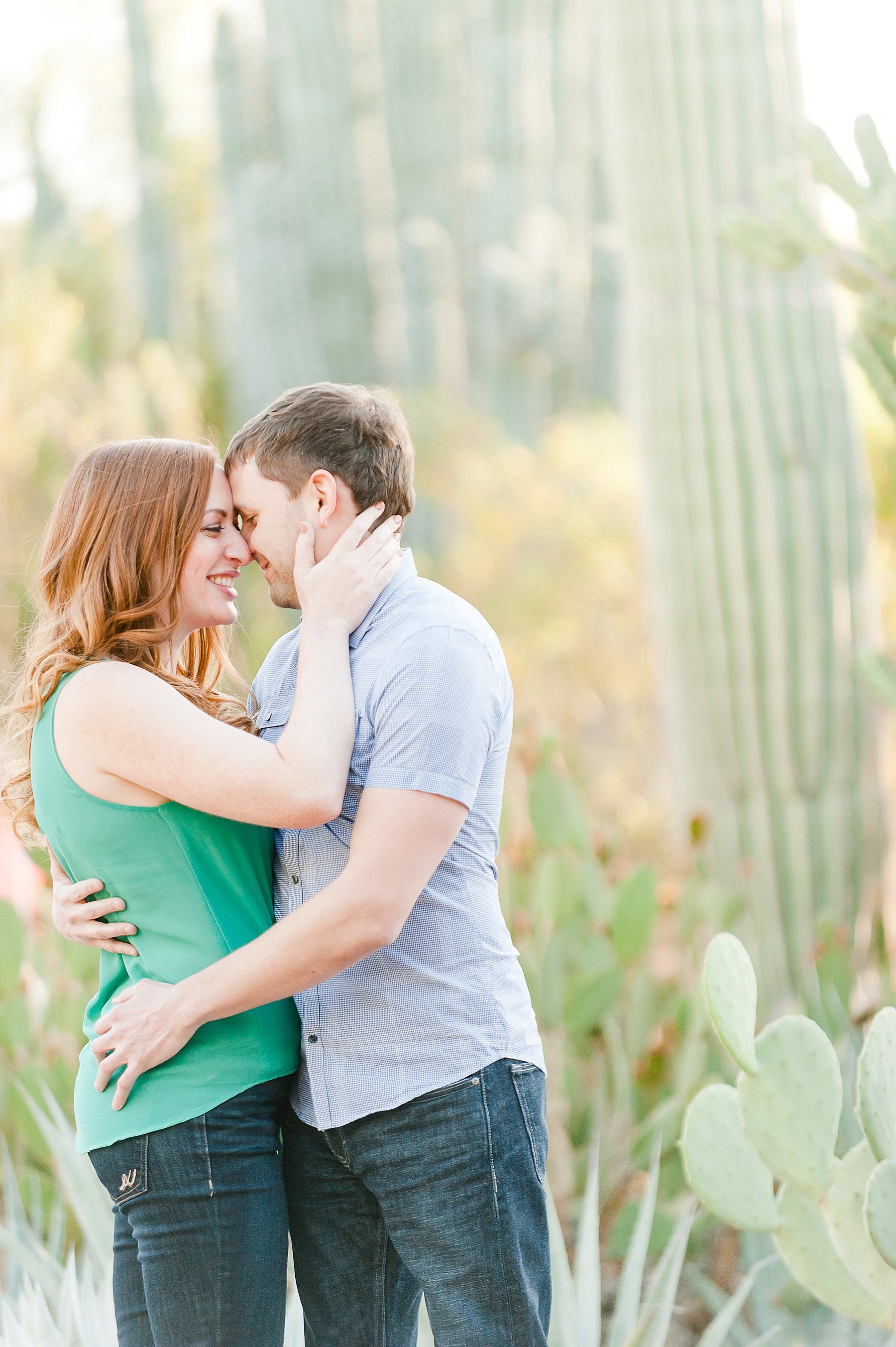 Desert Botanical Garden Engagement Romantic Couple Phoenix Arizona Photo
