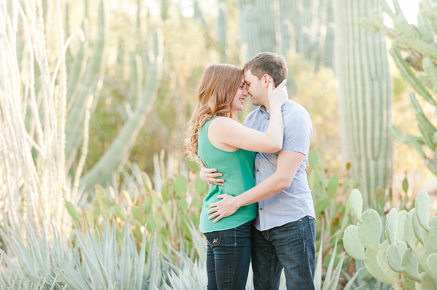 Desert Botanical Garden Engagement Romantic Couple Phoenix Arizona Photo
