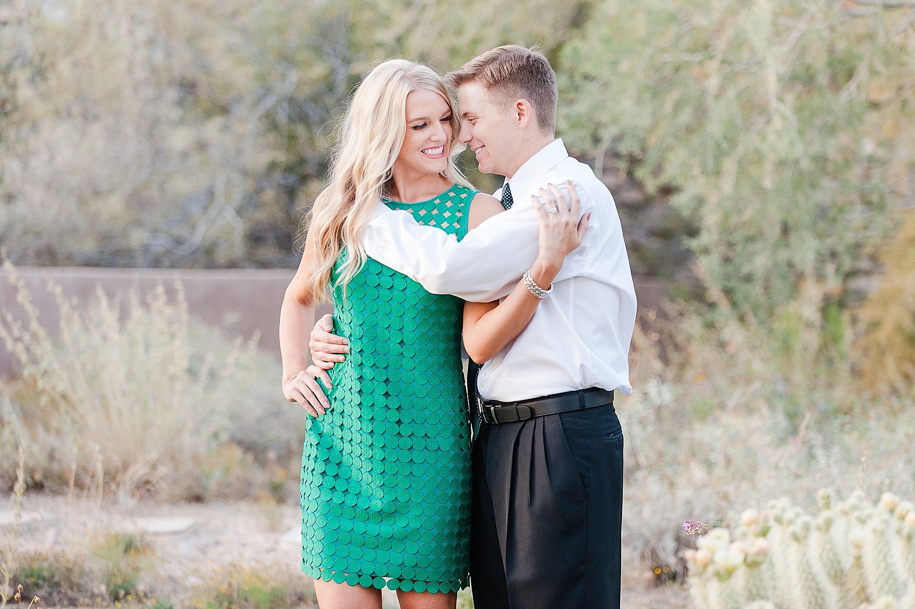 Scottsdale Desert Engagement Session Couple Cuddling AZ Photo