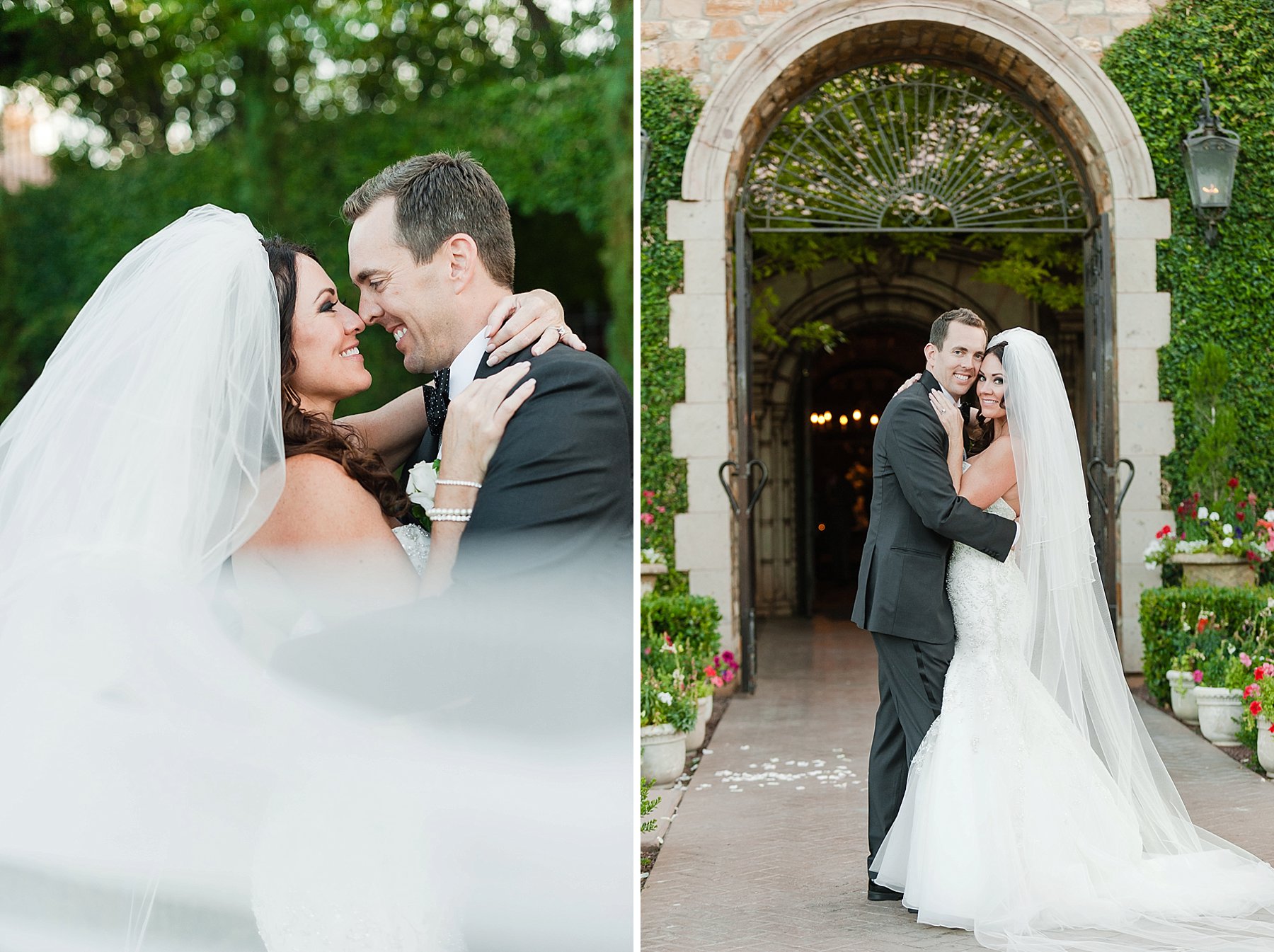 Black Tie Wedding Bride Groom Giggling Villa Siena Gilbert Arizona Photo