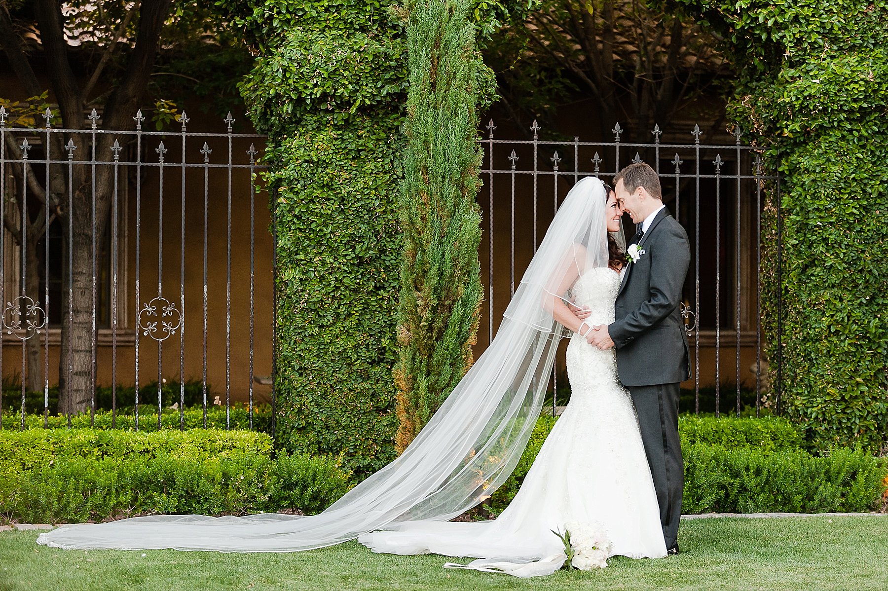 Black Tie Wedding Romantic Bride Groom Villa Siena Gilbert Arizona Photo