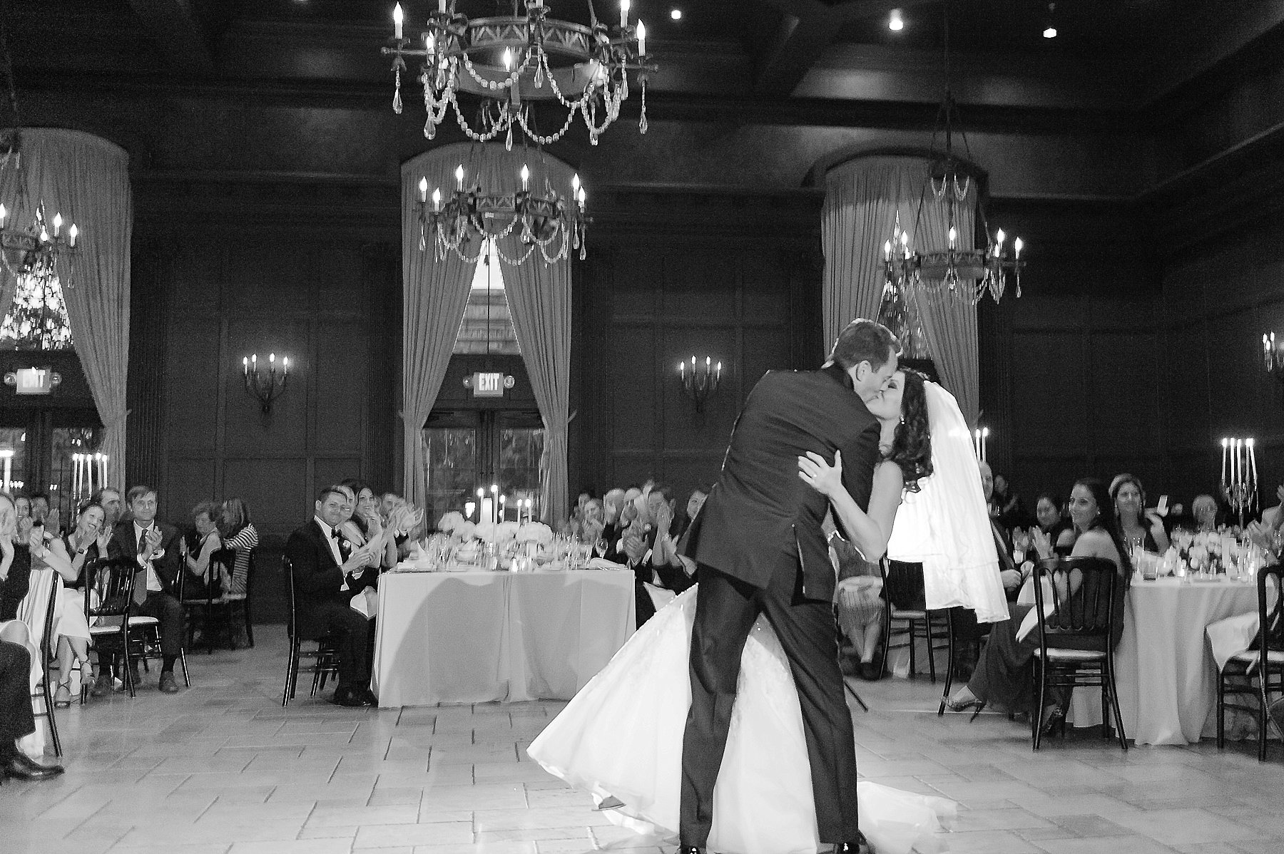 Black Tie Wedding Reception Bride Groom First Dance Villa Siena Gilbert Arizona Photo