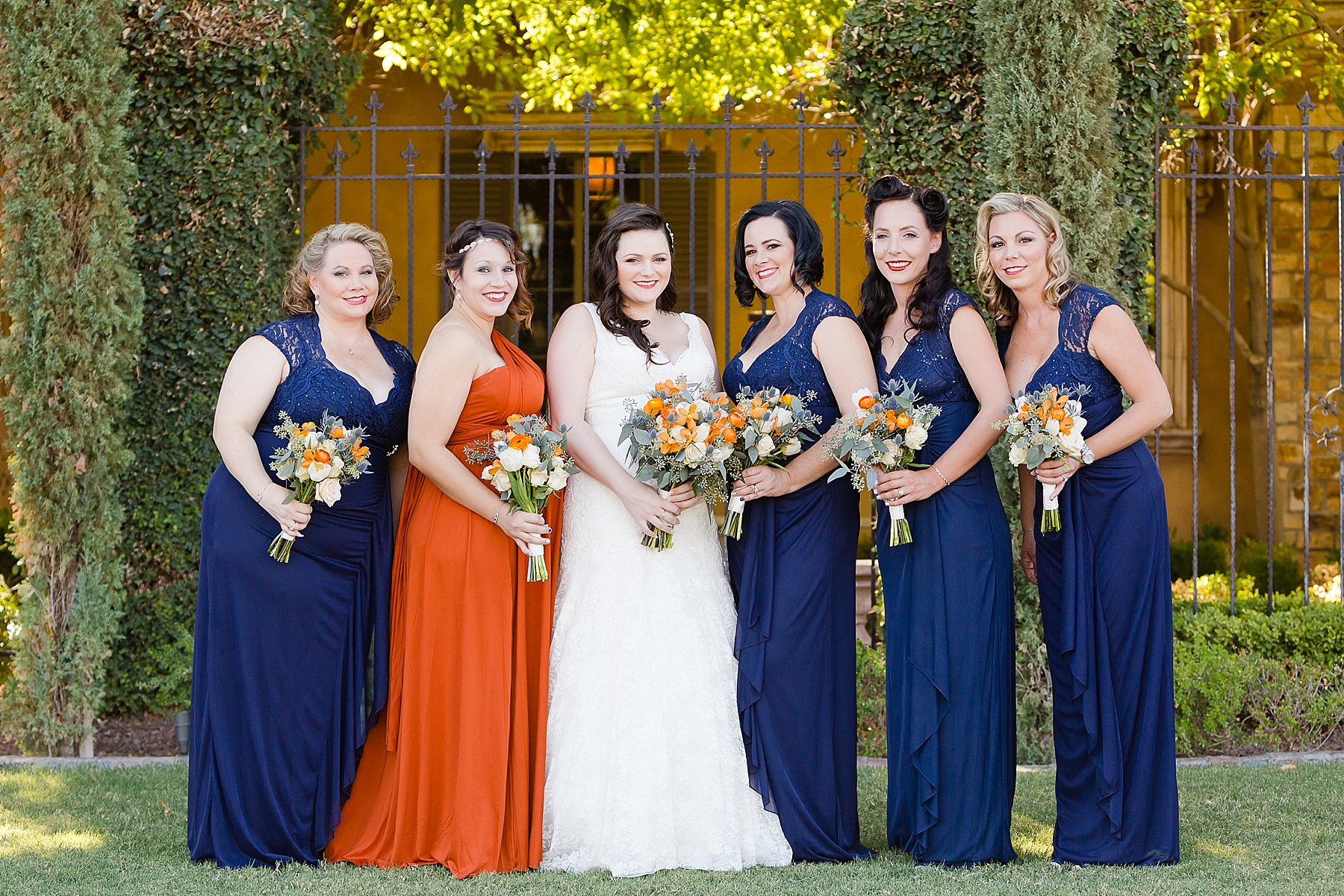 Broncos Colored Wedding, Blue, Orange, Wedding, Elegant Villa Siena Wedding, Gilbert Arizona