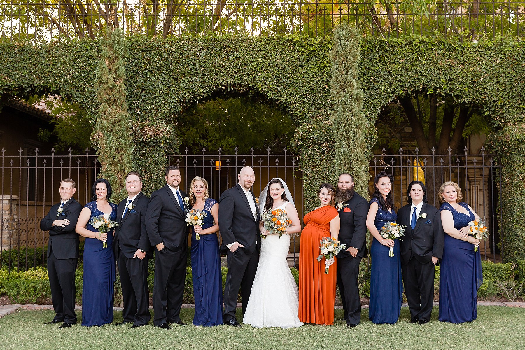 Broncos Colored Wedding, Blue, Orange, Wedding, Villa Siena, Gilbert Arizona