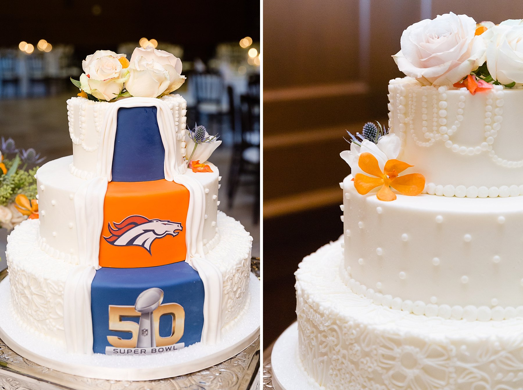 Broncos Colored Wedding, Blue, Orange, Wedding, Villa Siena, Gilbert Arizona