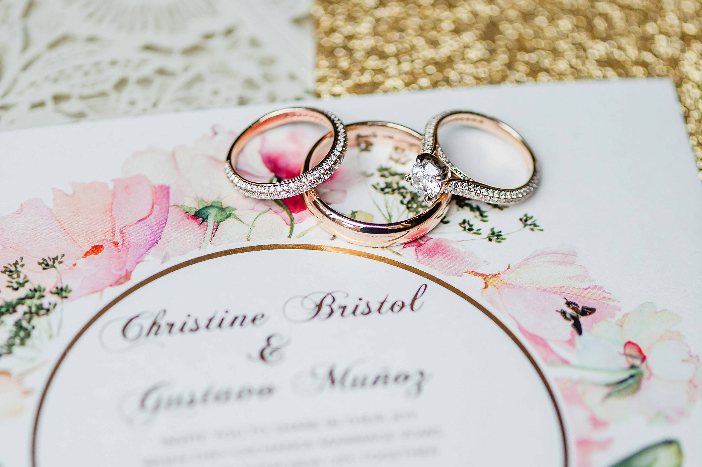 Elegant Blush Wedding Rings