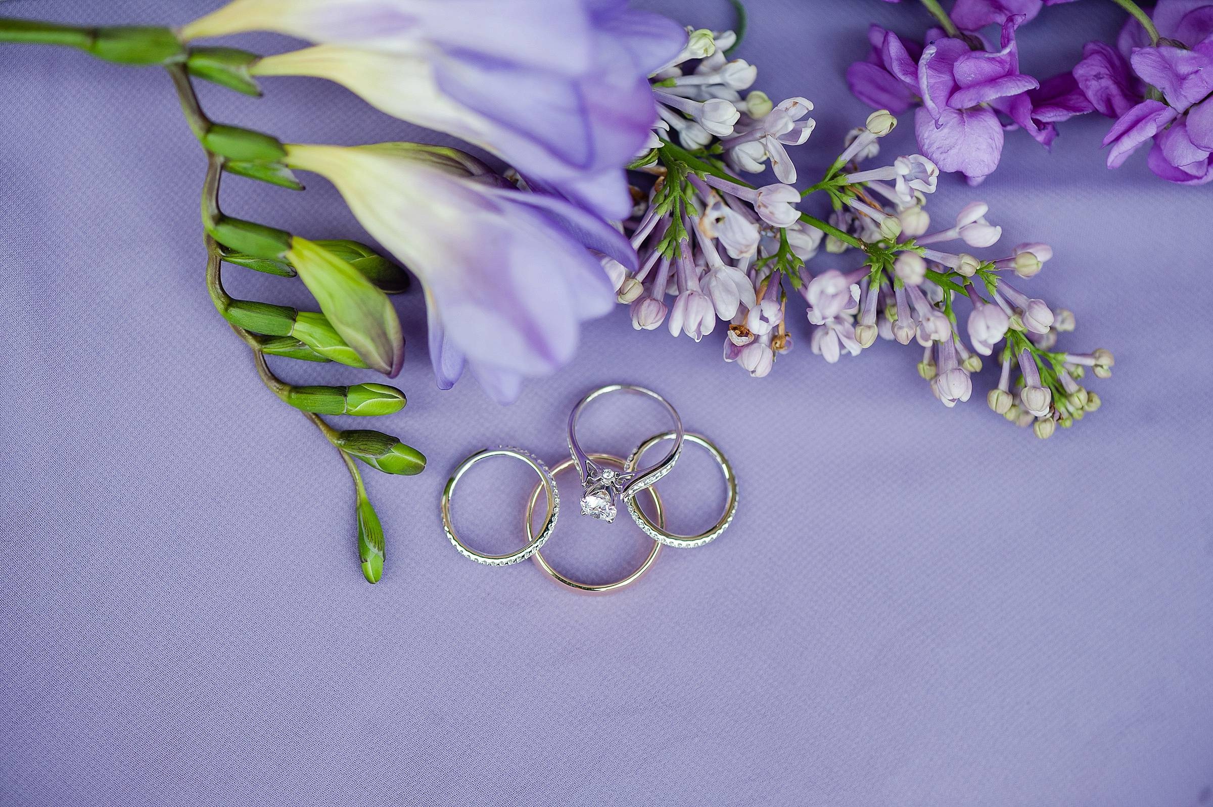 Lavender Wedding Rings