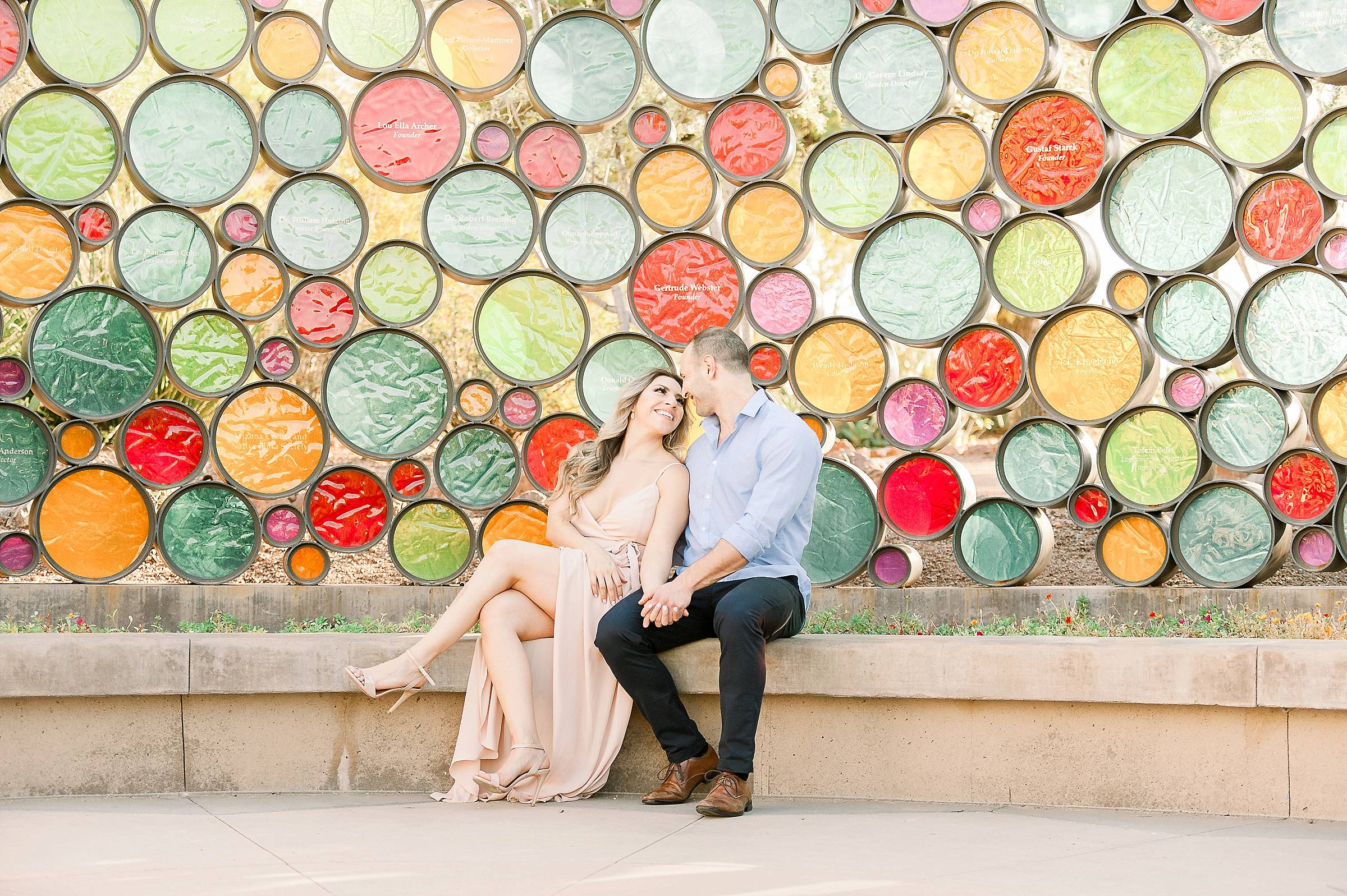 Colorful Couple's Engagement Photograph