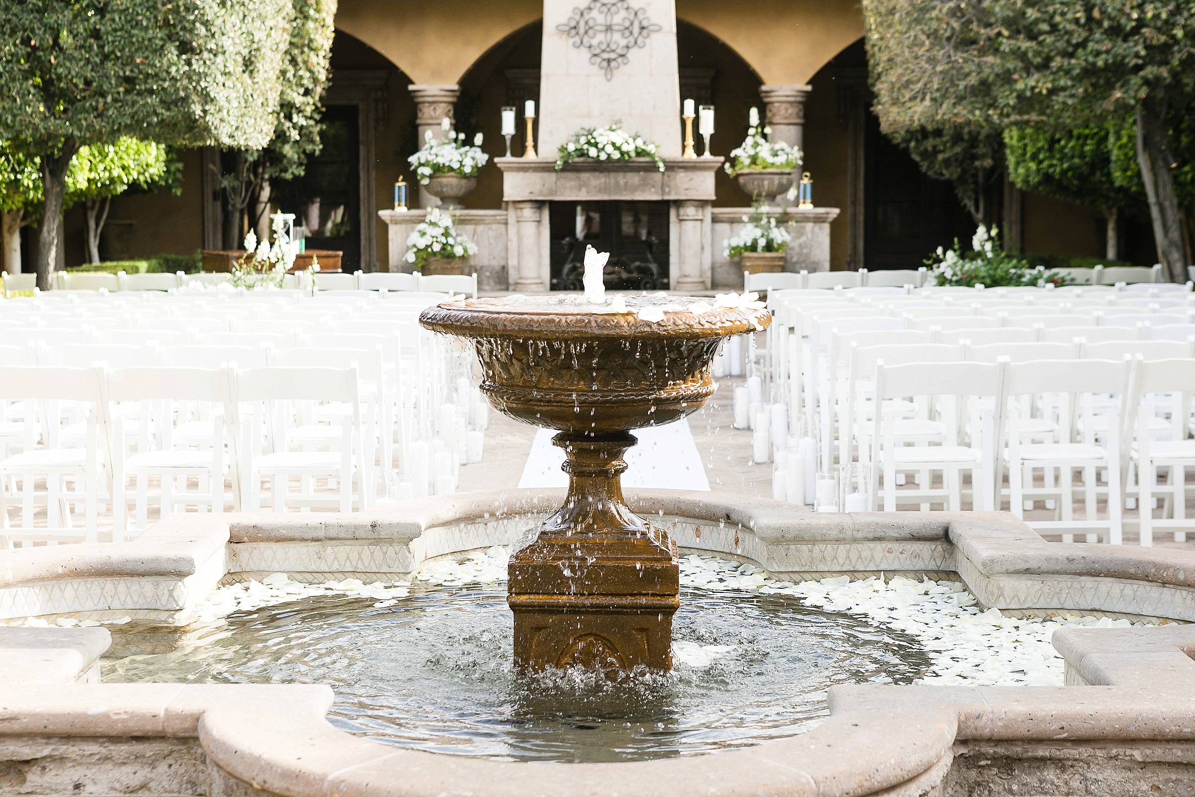 Villa Siena Courtyard Water Fountain