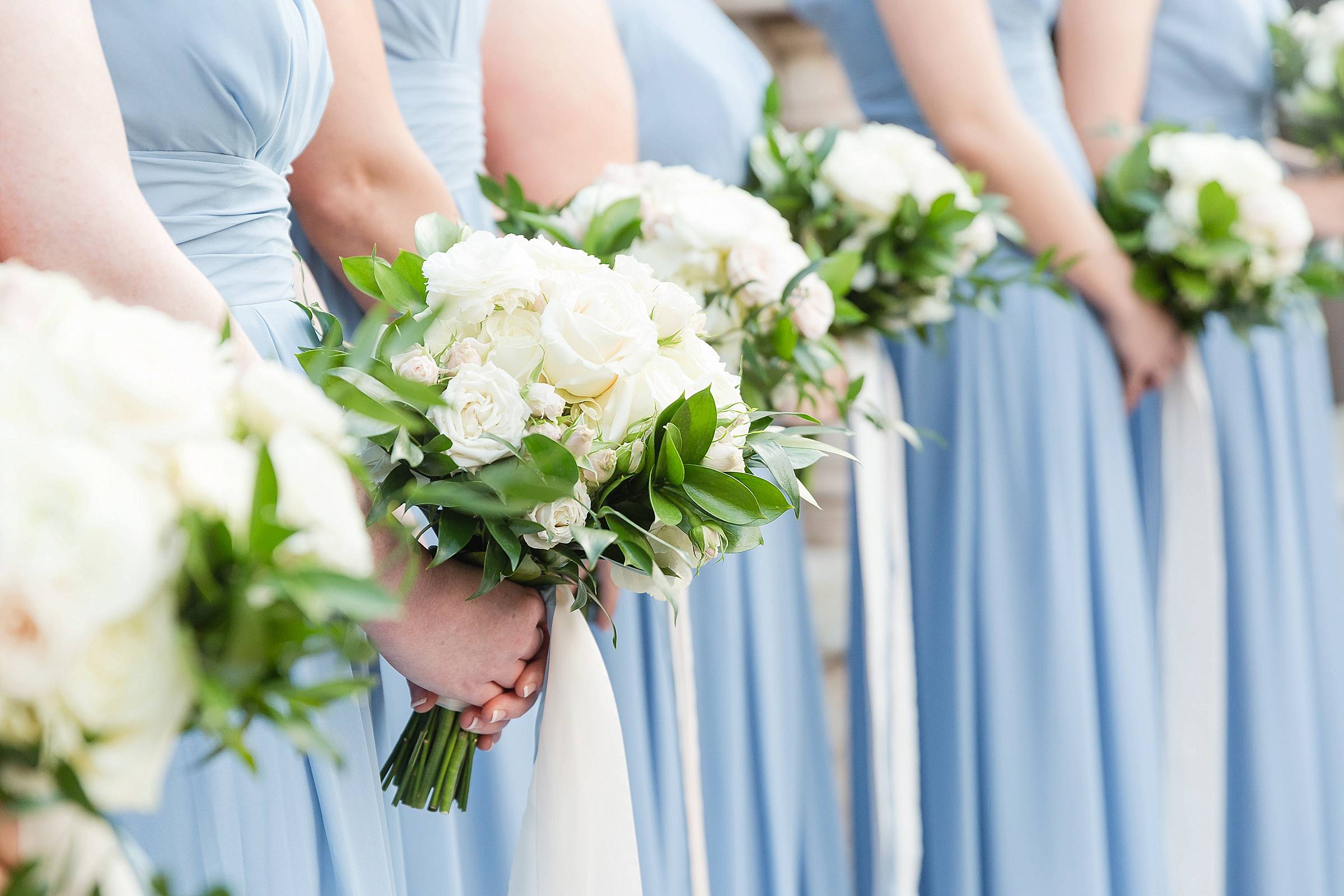 Bridesmaids White Bouquets