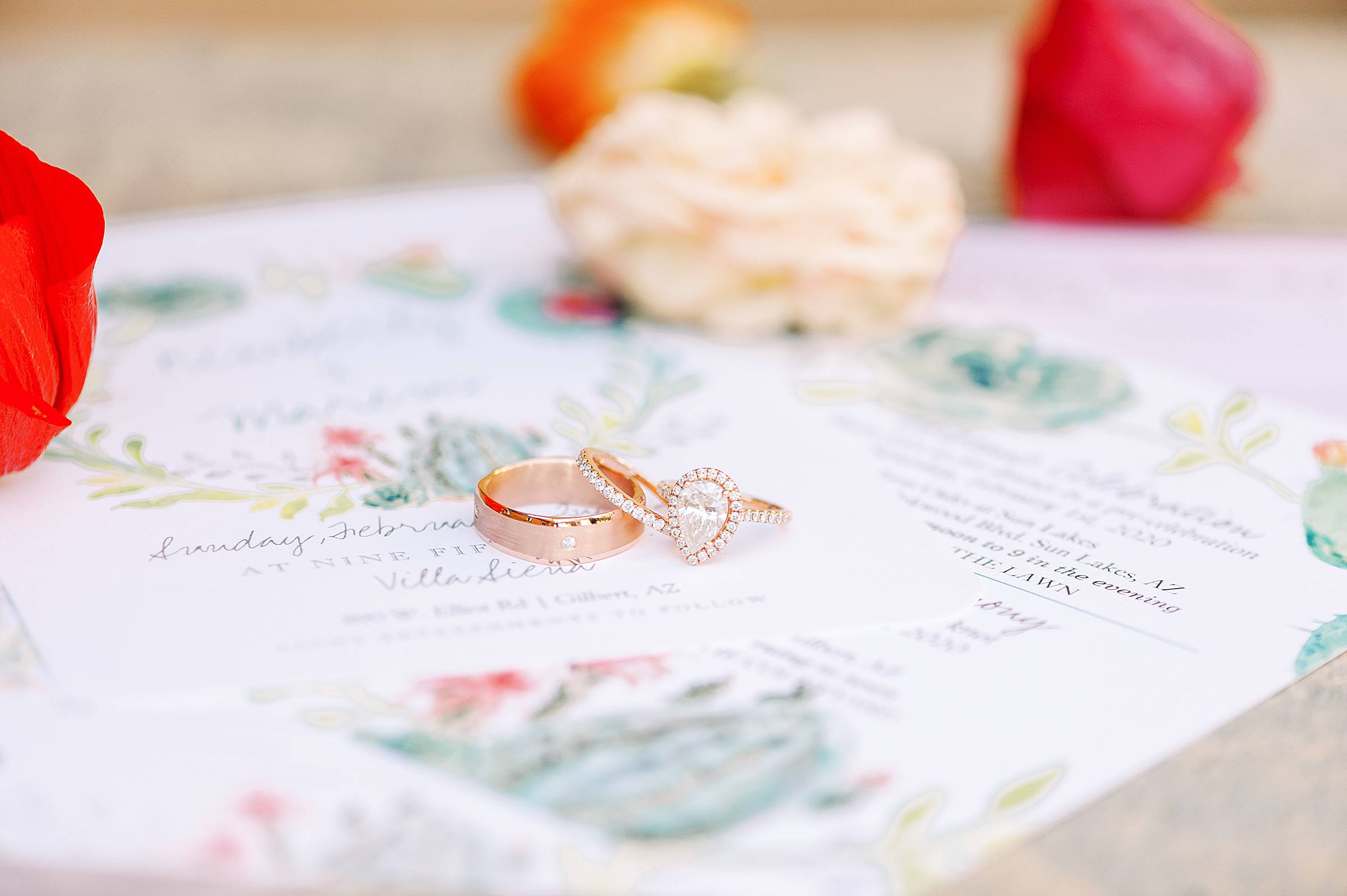 Rose Gold Wedding Ring Photo Phoenix Arizona Photographers