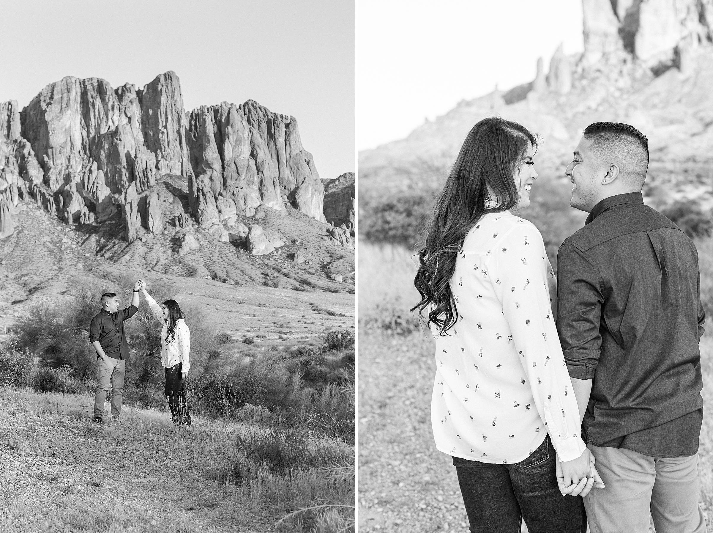 Superstition Mountain Engagement Photo Phoenix Arizona Wedding Photographer