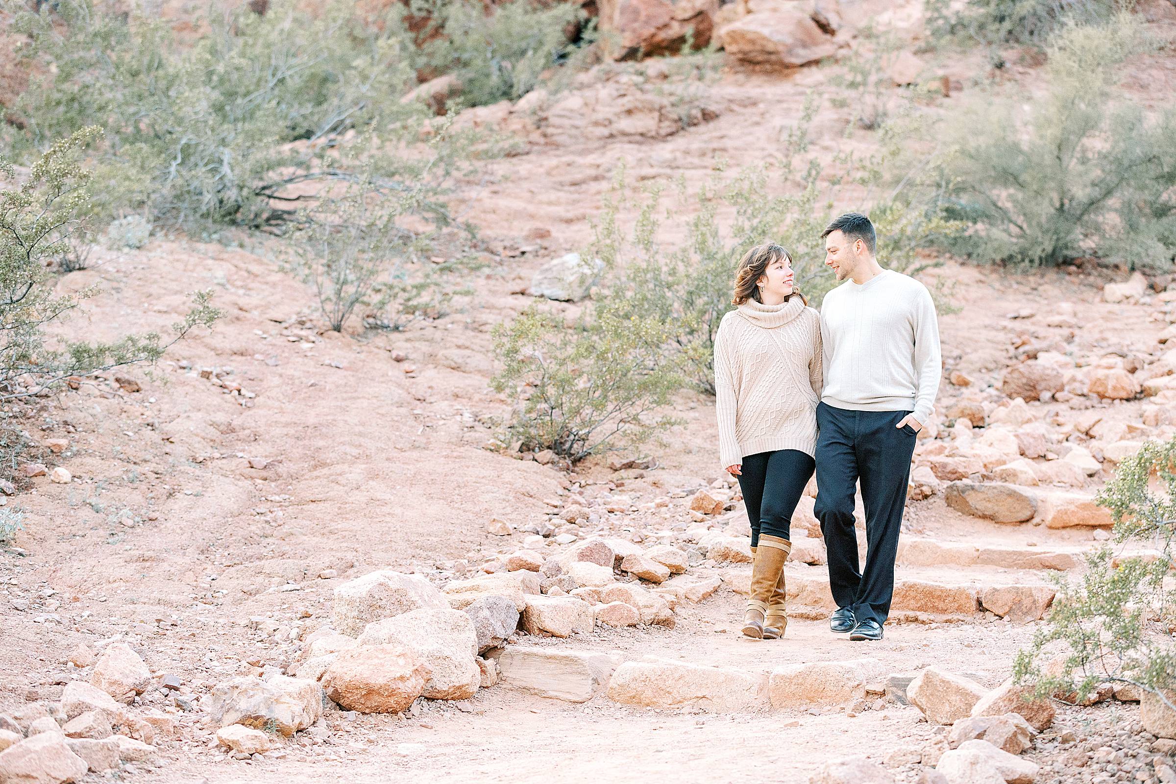 Papago Park Desert Engagement Phoenix Arizona Wedding Photographers