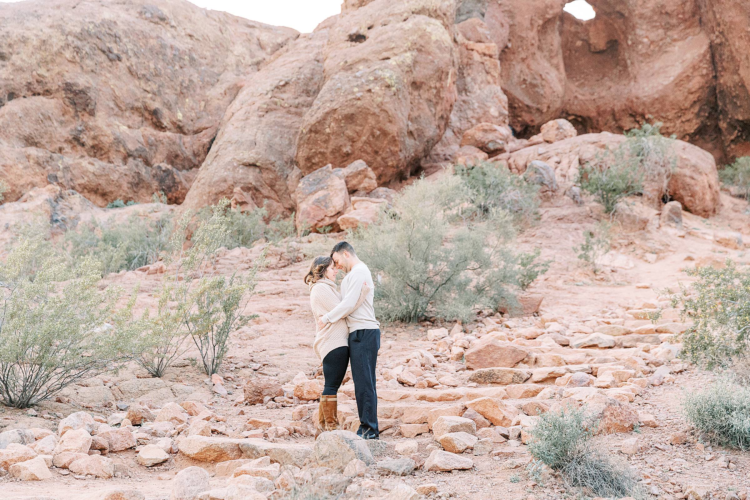 Papago Park Desert Engagement Phoenix Arizona Wedding Photographers